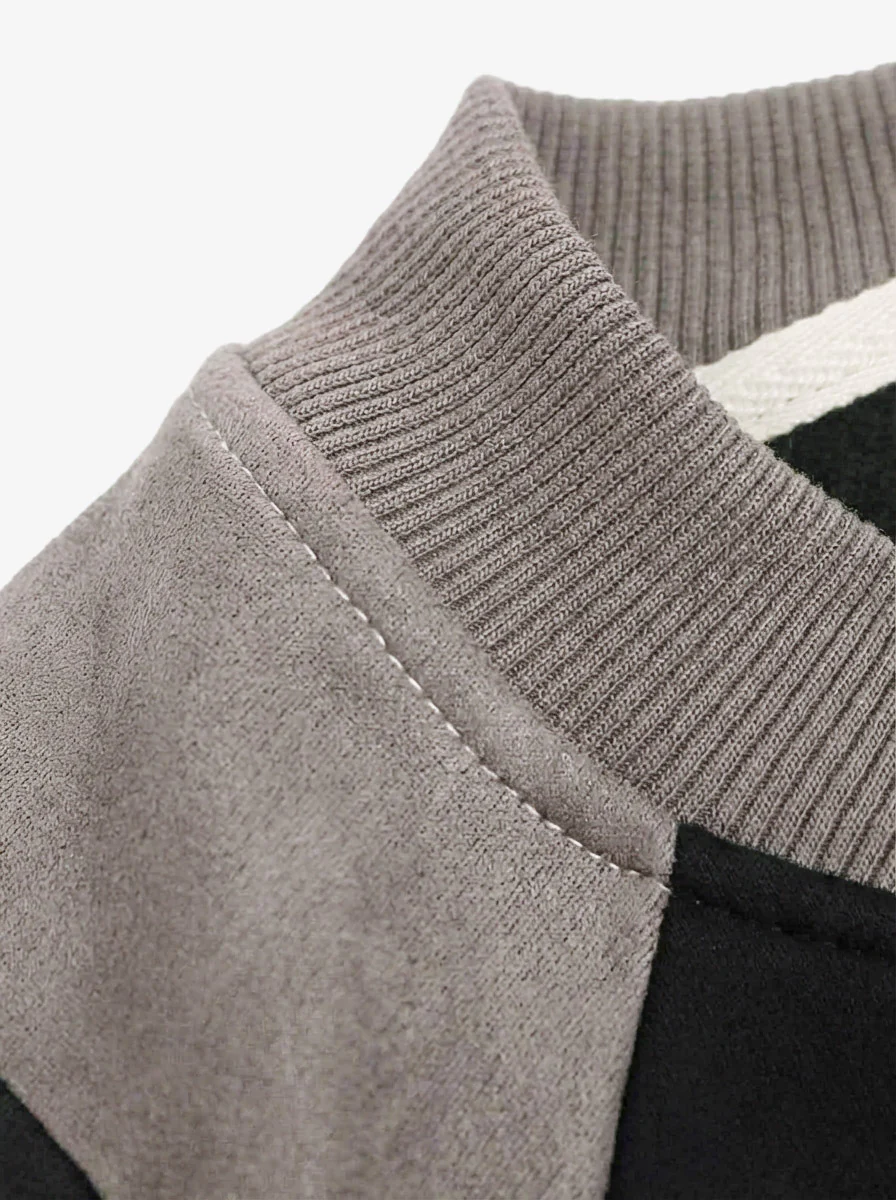 Suede-Touch Embroidered Sport Color-Block T-Shirt - Image 14