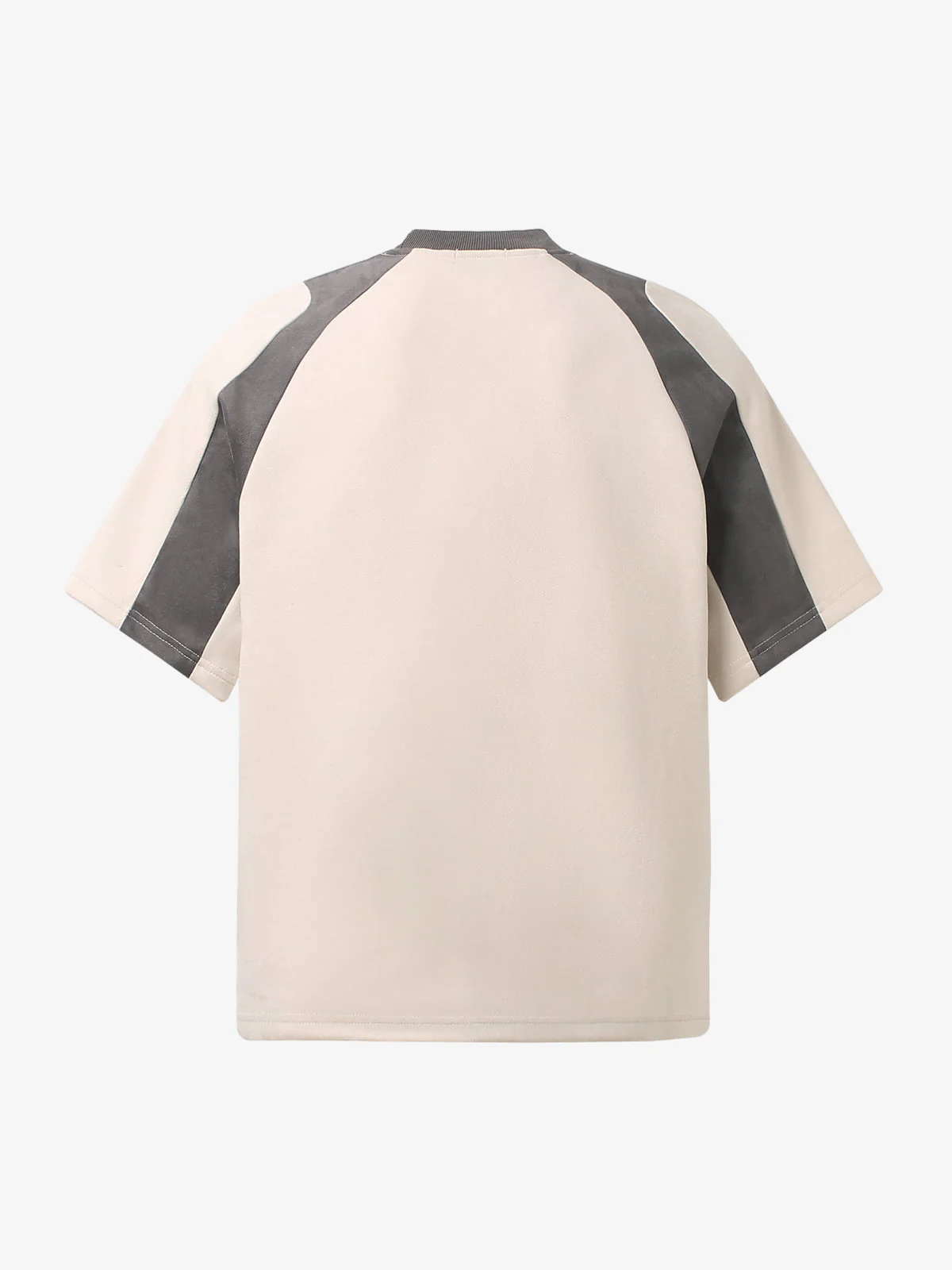 Suede-Touch Embroidered Sport Color-Block T-Shirt - Image 4