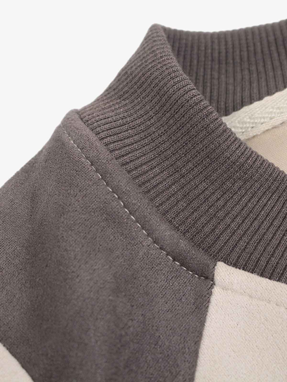 Suede-Touch Embroidered Sport Color-Block T-Shirt - Image 8