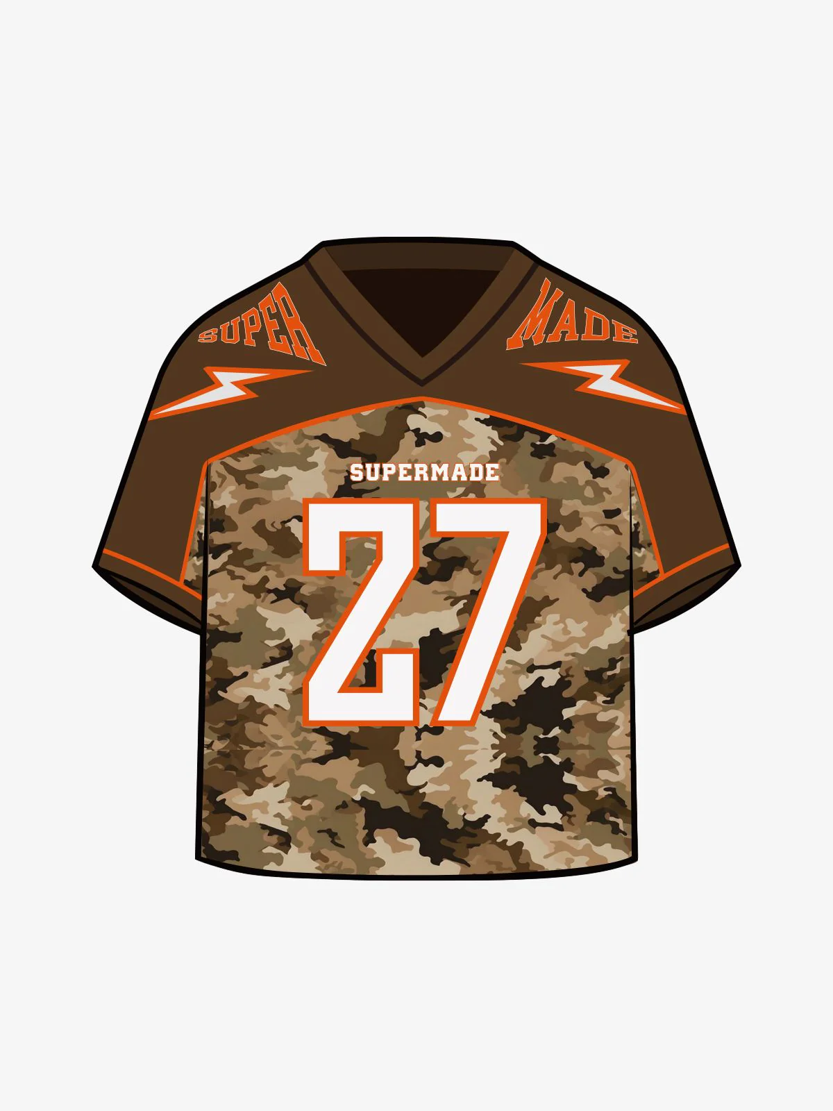 Original Camouflage Football Jersey T-Shirt - 2401 - Image 10