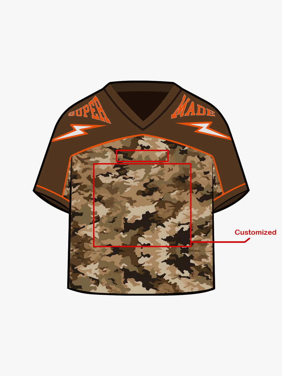 Original Camouflage Football Jersey T-Shirt - 2401 - Image 12