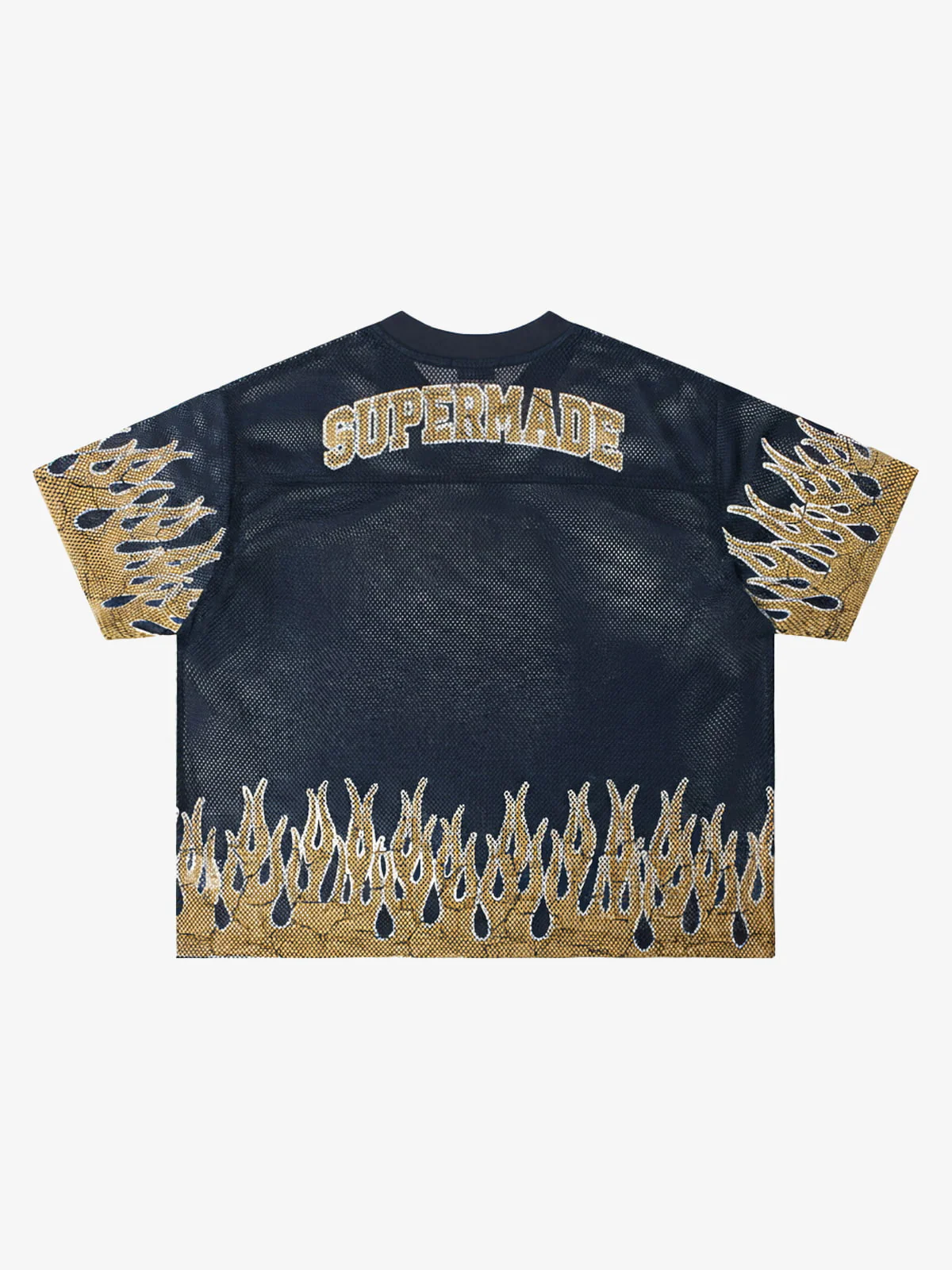 Supermade 25 Flame Graphic Mesh Football Jersey T-Shirt - Image 8