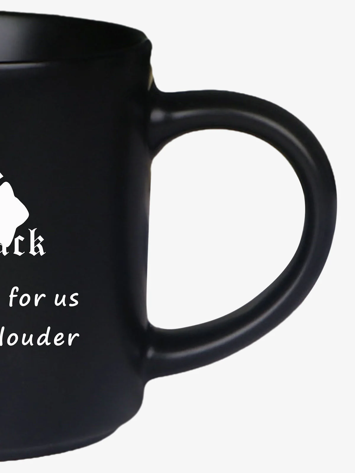 Supermade Black Gothic Cross Pattern Mug - Image 3
