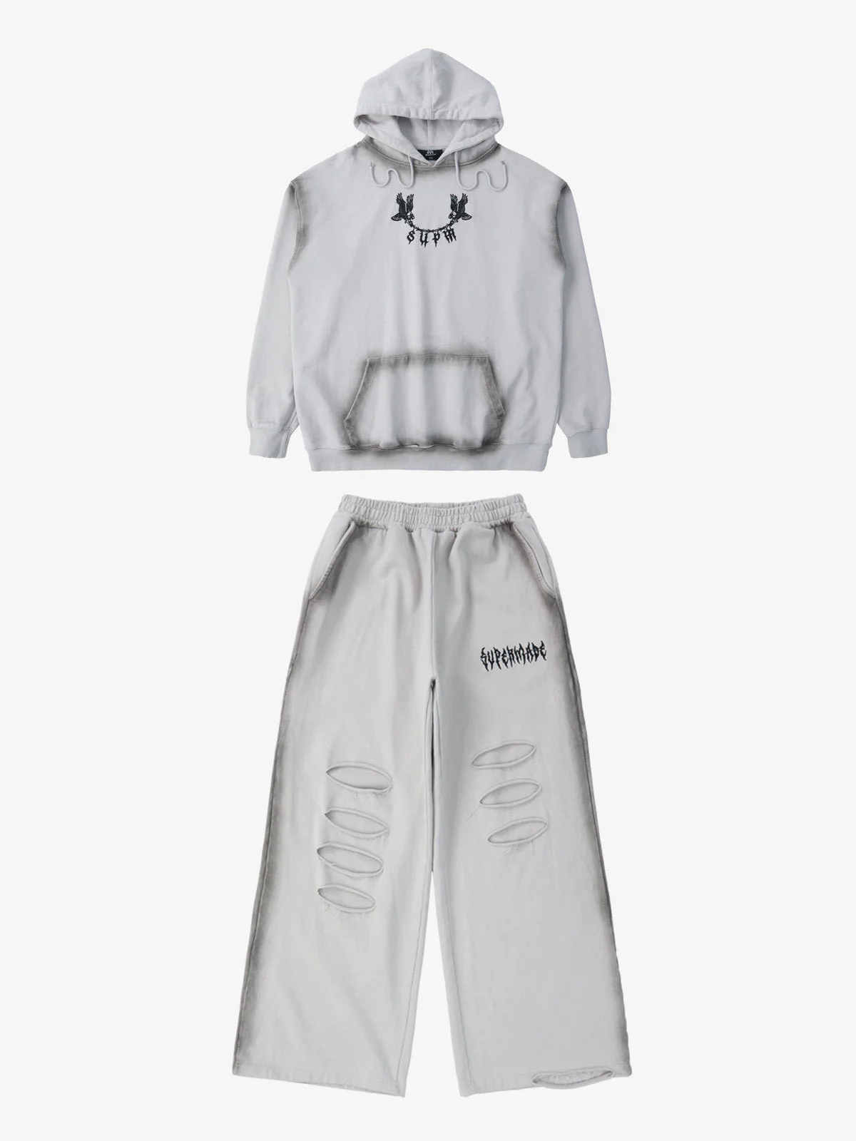 Supermade Distressed Embroidered Tie Dye Set - Image 3