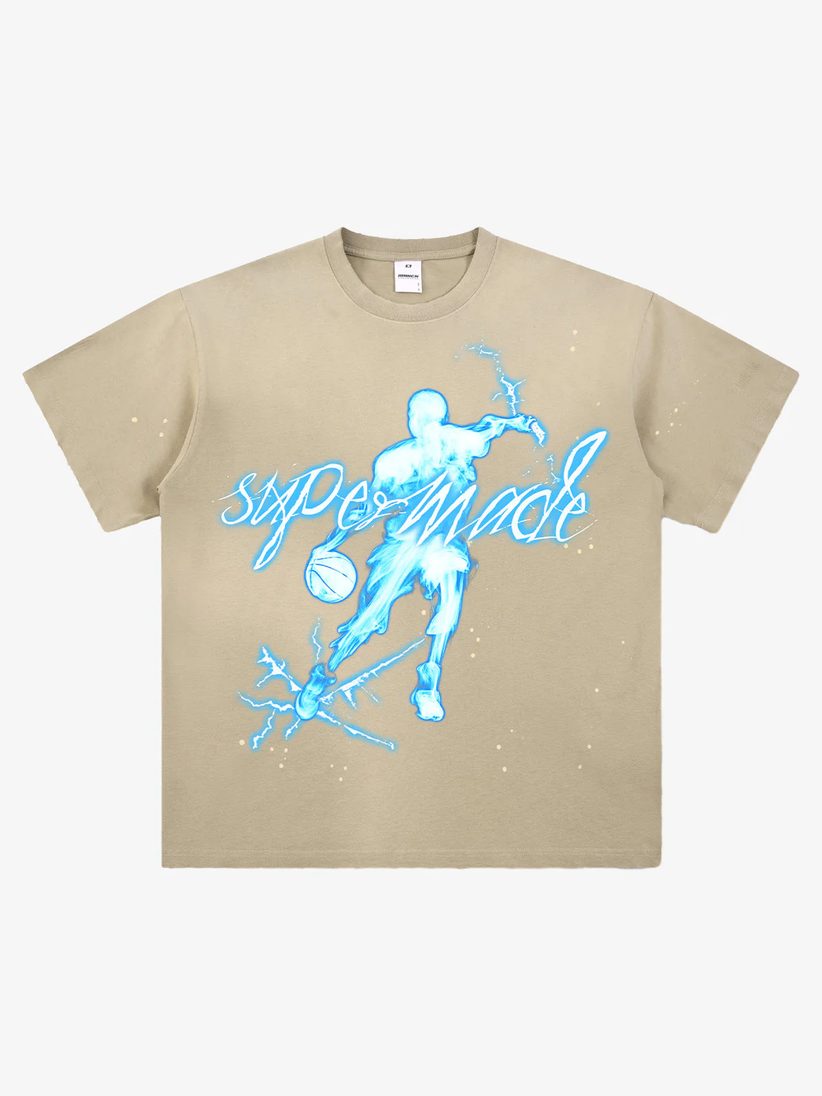 Supermade Energy Burst Basketball Electric Graphic T-Shirt - Image 2