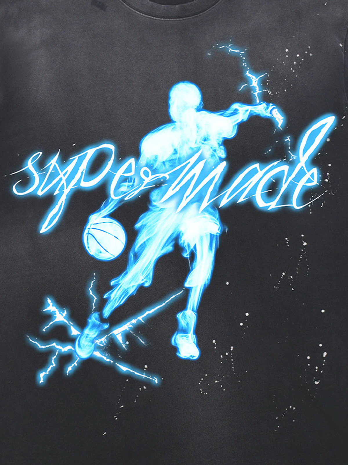 Supermade Energy Burst Basketball Electric Graphic T-Shirt - Image 4