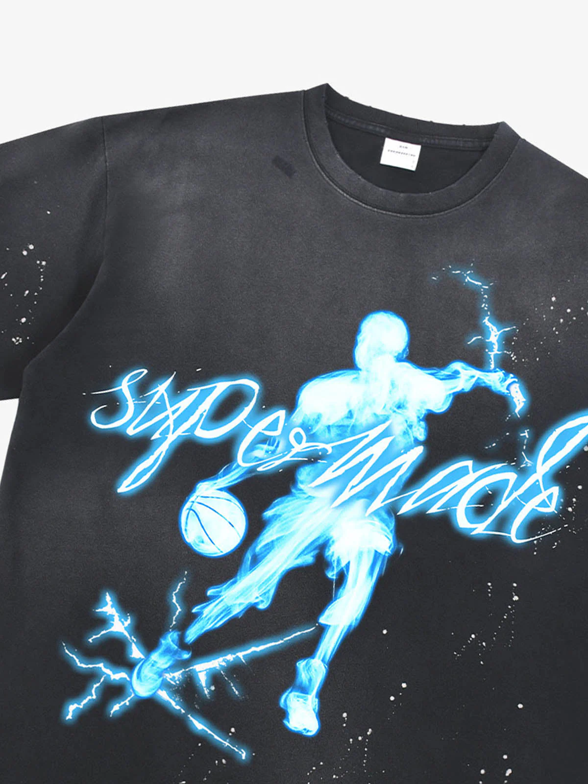 Supermade Energy Burst Basketball Electric Graphic T-Shirt - Image 5