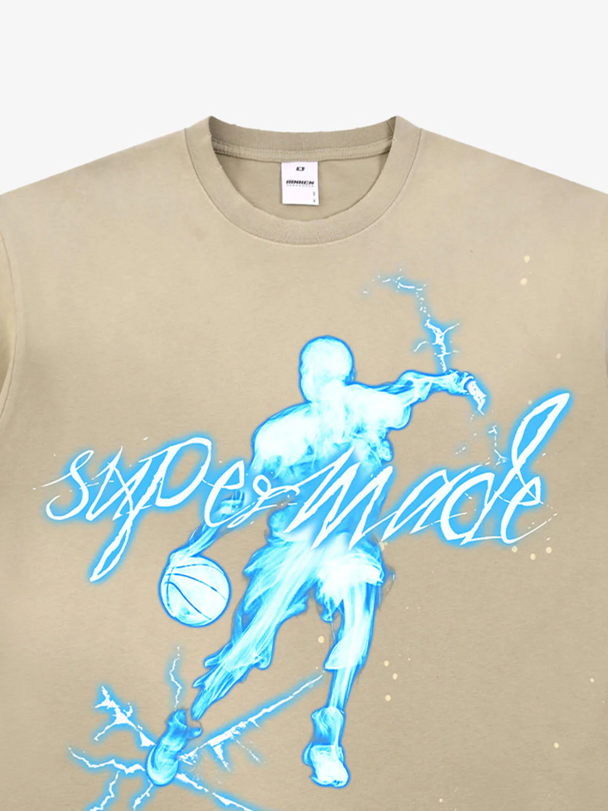 Supermade Energy Burst Basketball Electric Graphic T-Shirt - Image 7
