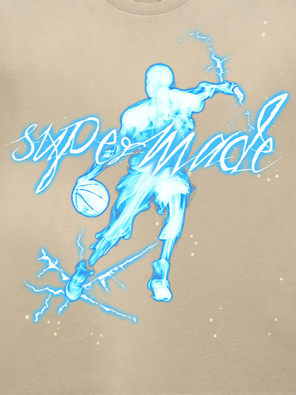 Supermade Energy Burst Basketball Electric Graphic T-Shirt - Image 8