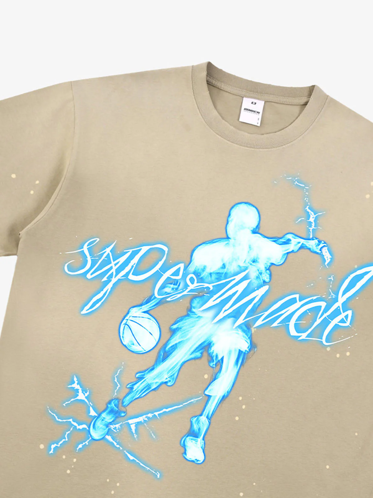 Supermade Energy Burst Basketball Electric Graphic T-Shirt - Image 9