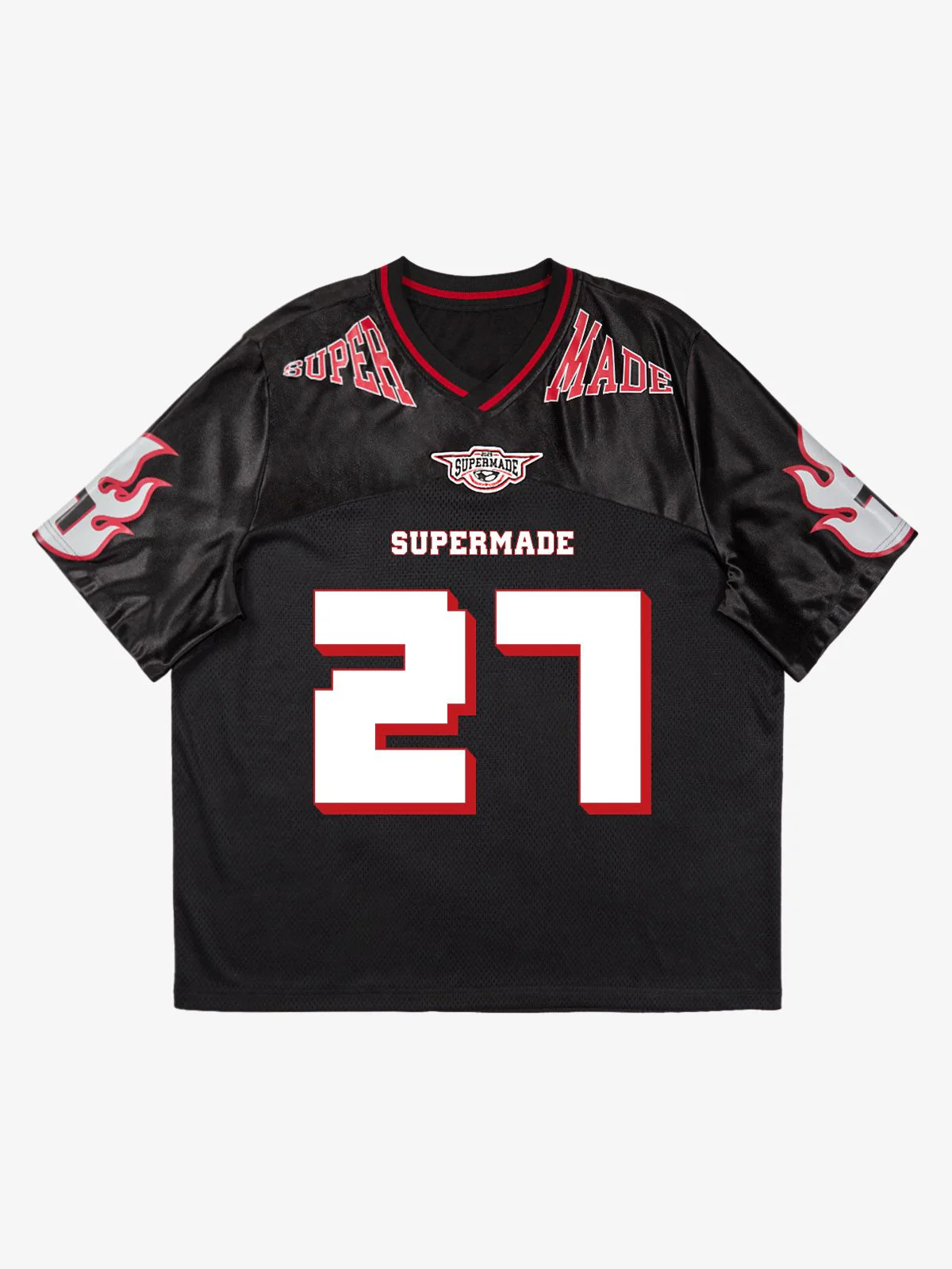 Original Flame Print Football Jersey T-Shirt