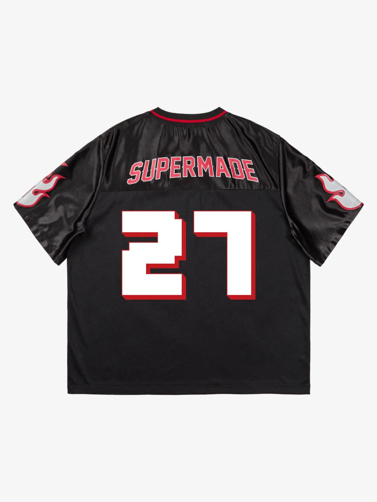Original Flame Print Football Jersey T-Shirt - Image 2