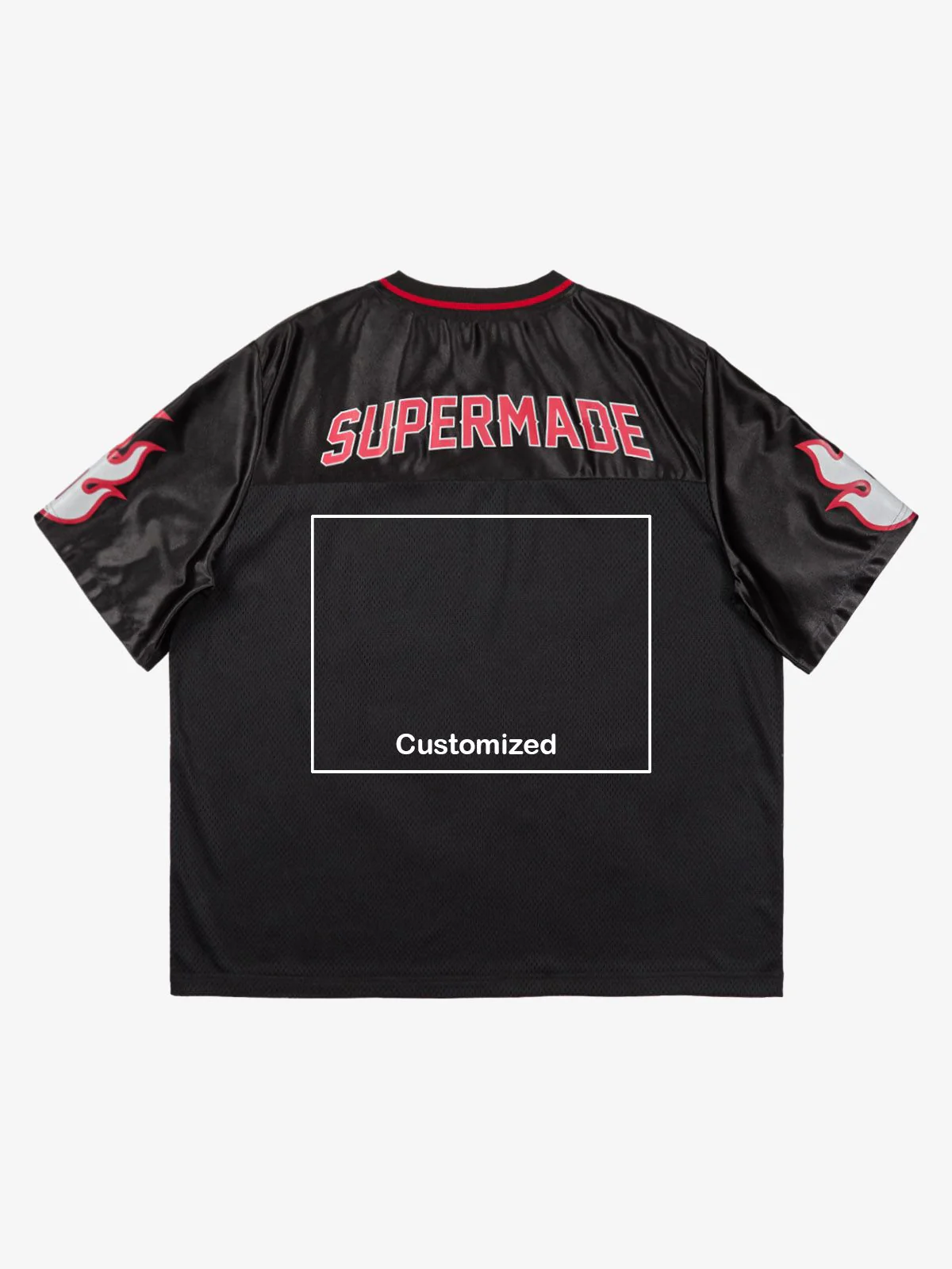 Original Flame Print Football Jersey T-Shirt - Image 9