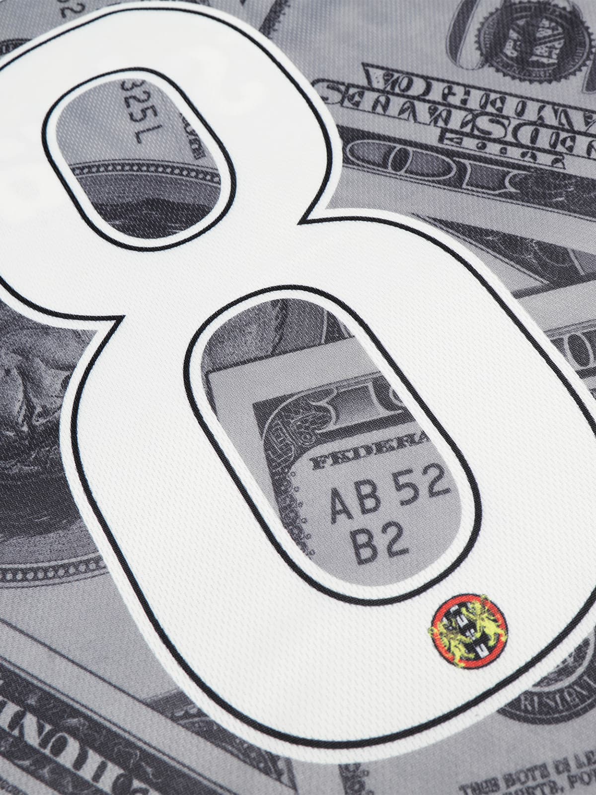 Supermade Money Print V-Neck Jersey T-Shirt - Image 10