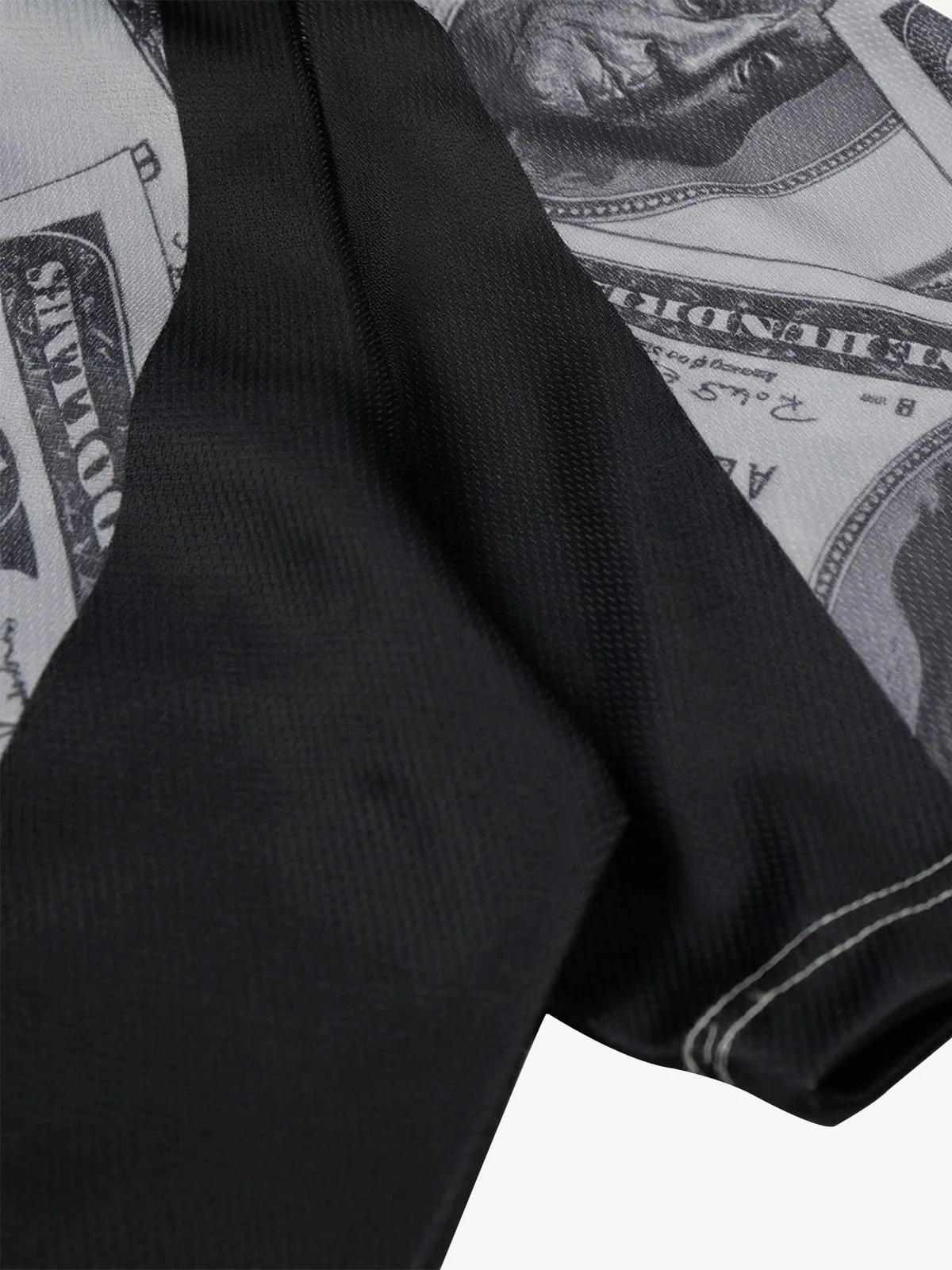 Supermade Money Print V-Neck Jersey T-Shirt - Image 11