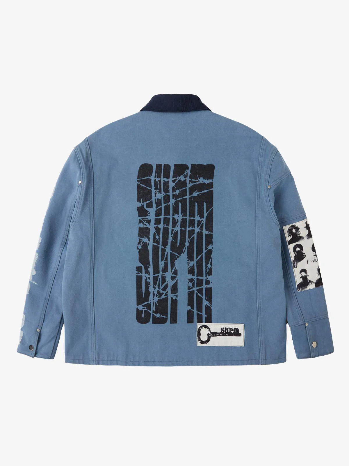 Supermade Multi-Element Appliqué Patchwork Denim Suit - Image 24