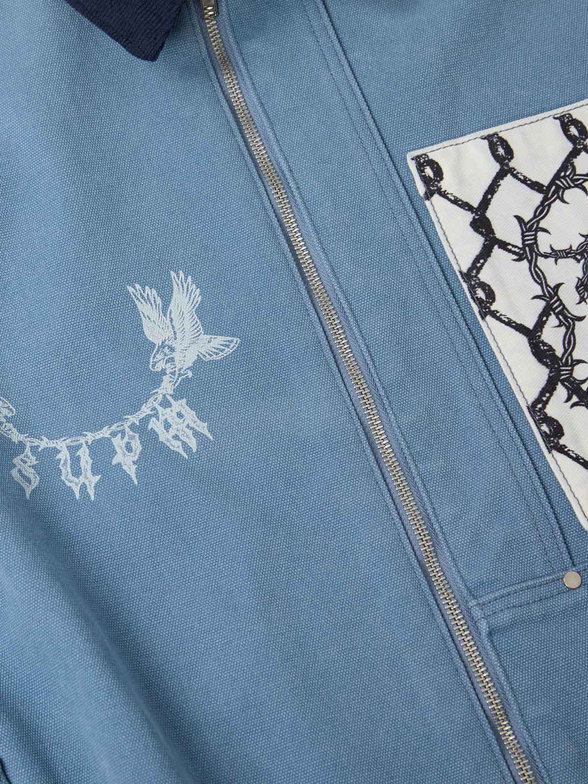 Supermade Multi-Element Appliqué Patchwork Denim Suit - Image 26