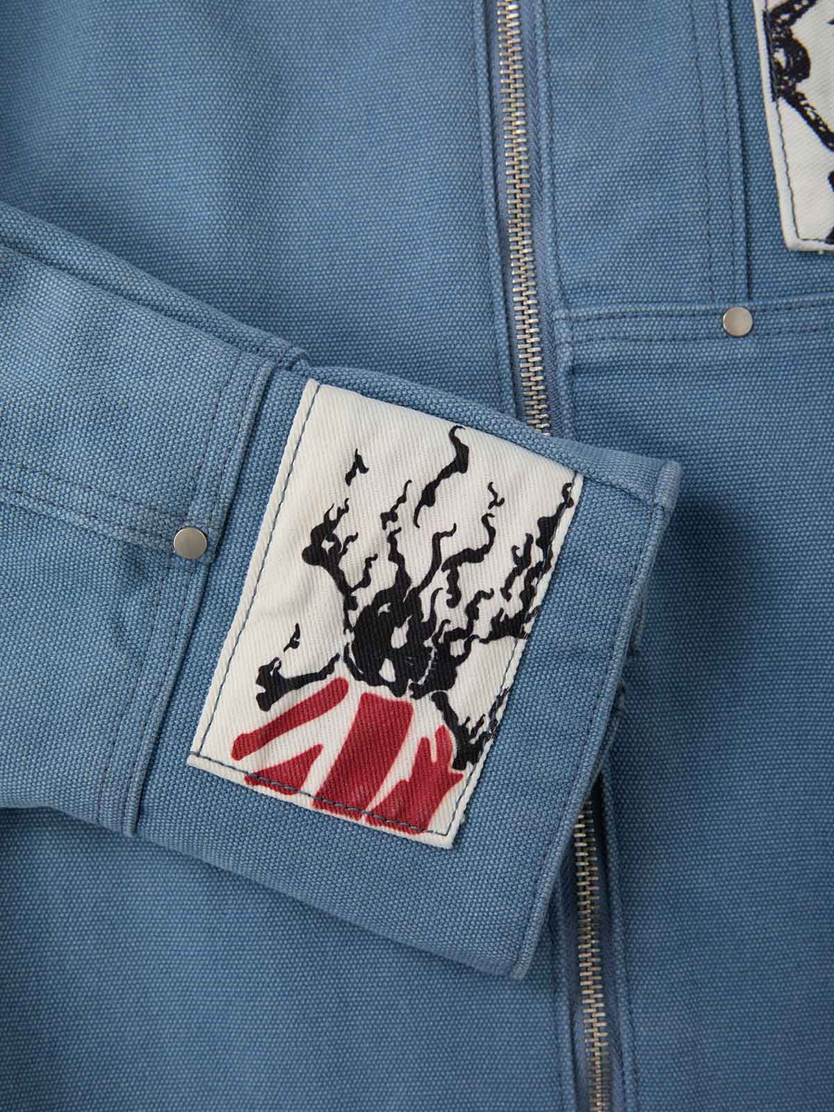 Supermade Multi-Element Appliqué Patchwork Denim Suit - Image 29