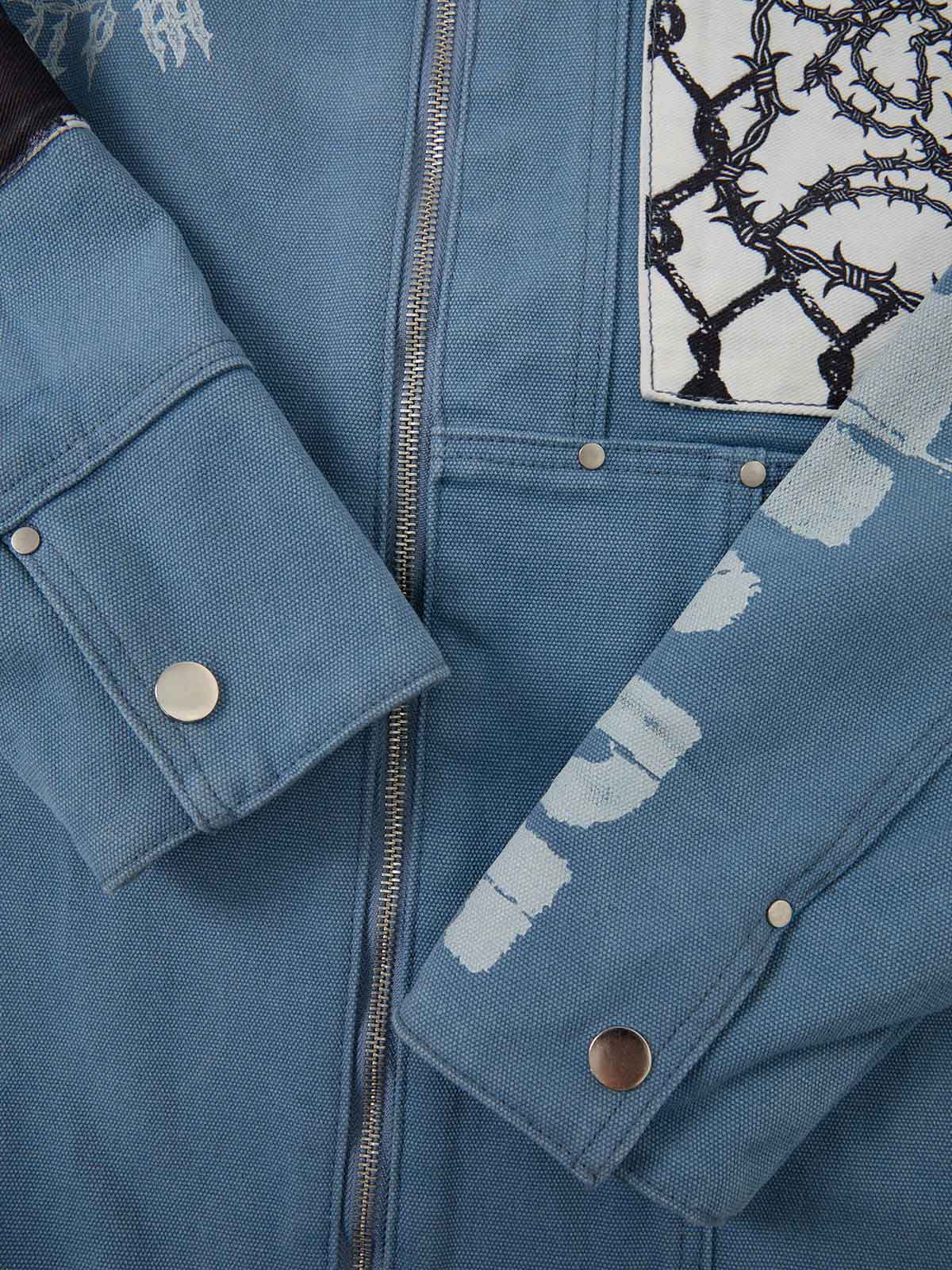 Supermade Multi-Element Appliqué Patchwork Denim Suit - Image 30