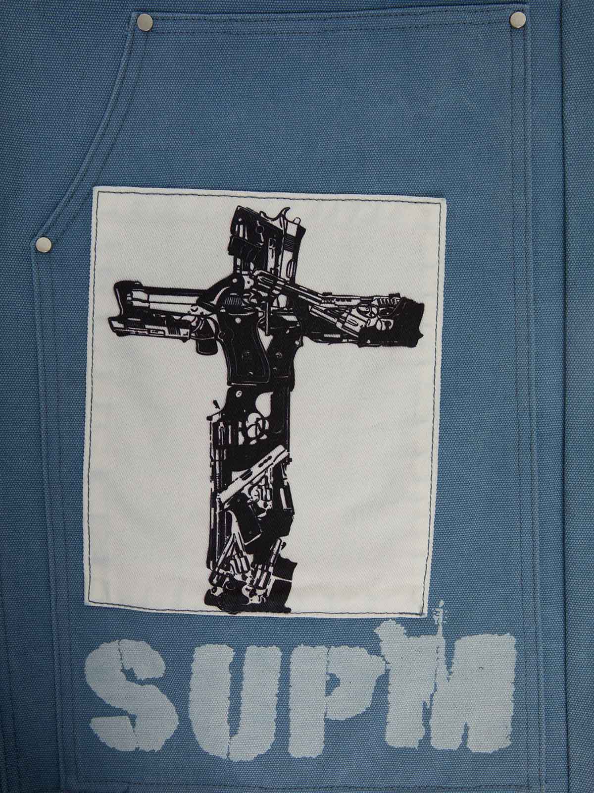 Supermade Multi-Element Appliqué Patchwork Denim Suit - Image 34