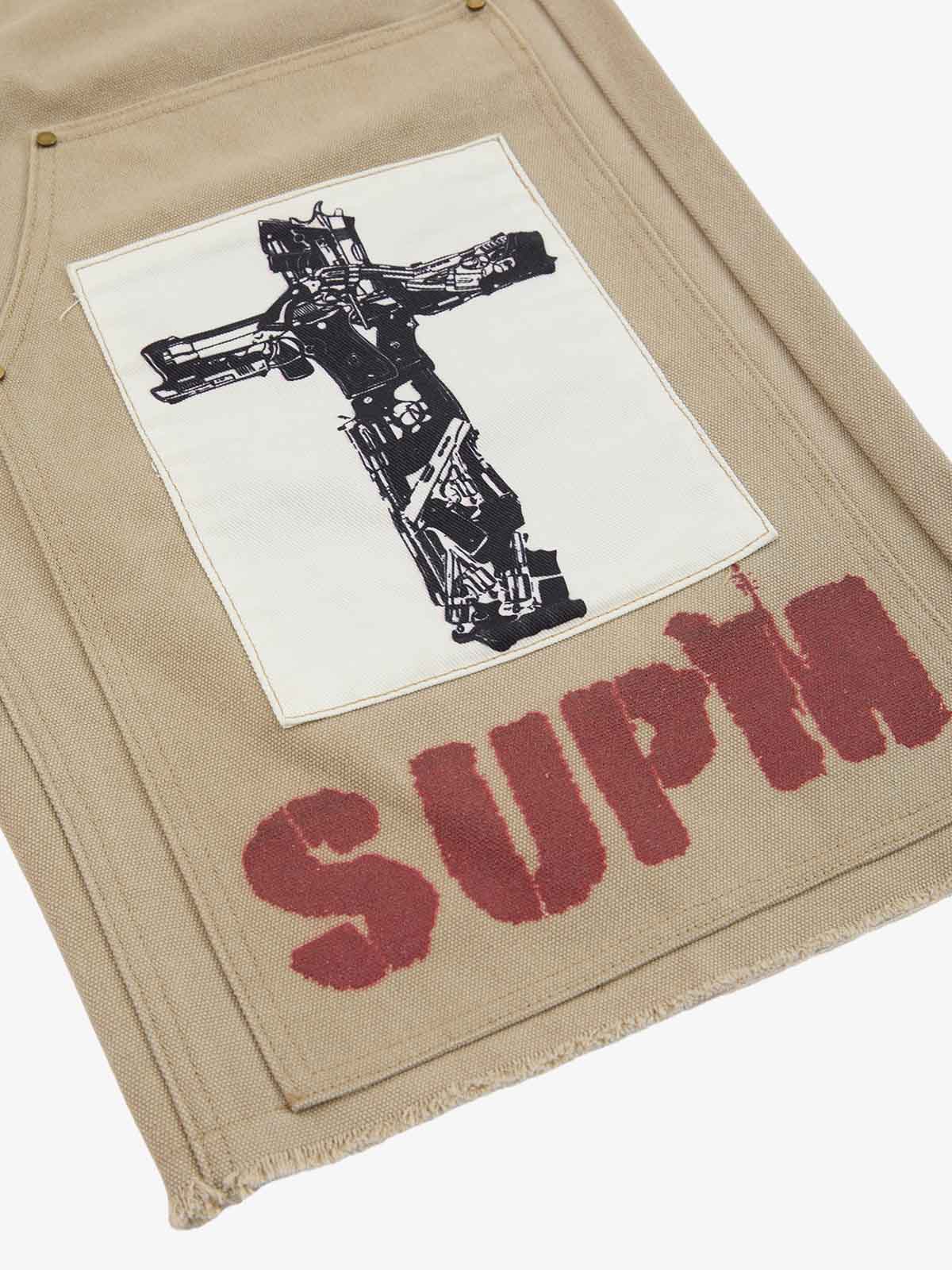 Supermade Multi-Element Appliqué Patchwork Denim Suit - Image 47