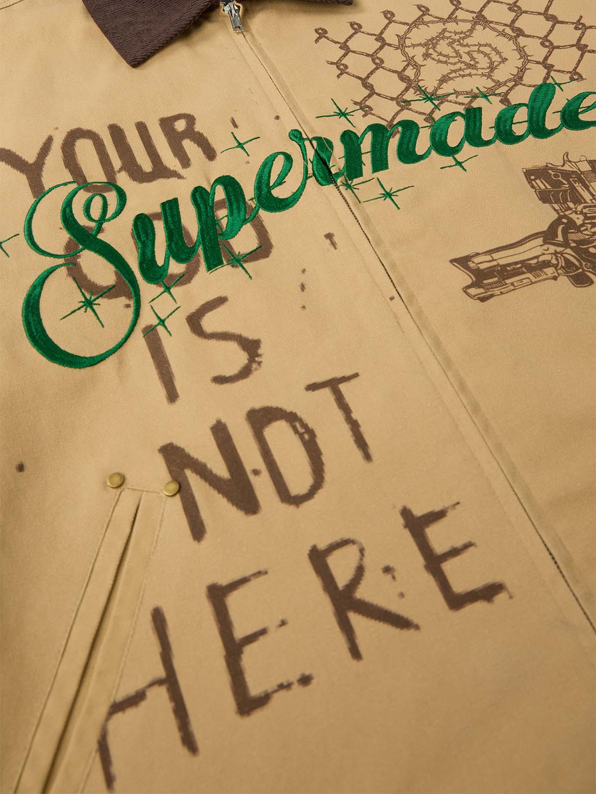 Supermade Retro Slogan Embroidered Canvas Set - Image 36