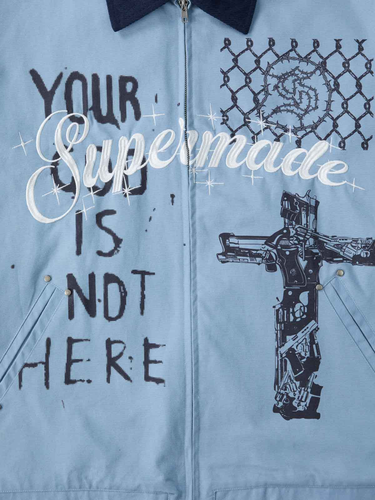 Supermade Retro Slogan Embroidered Canvas Set - Image 63