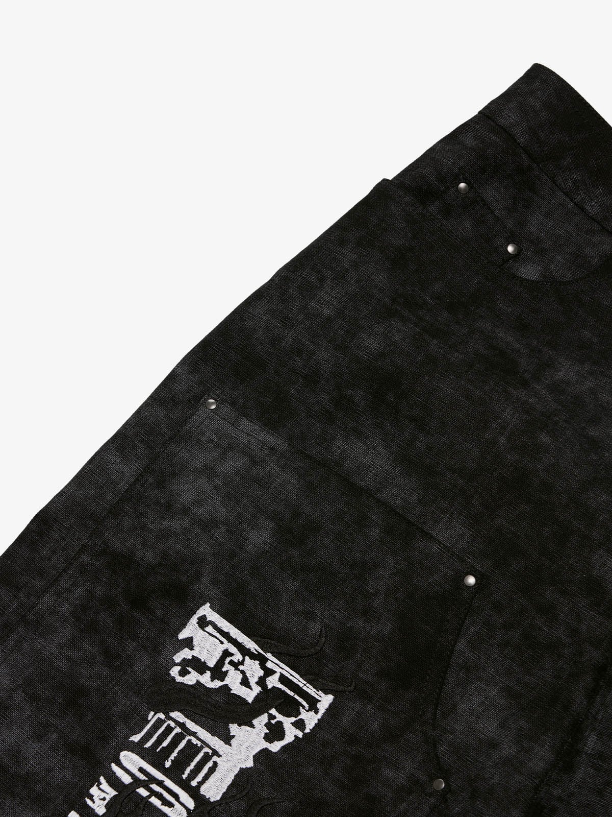 SUPERMADE Roman Column Pattern Embroidered Jeans - Image 11