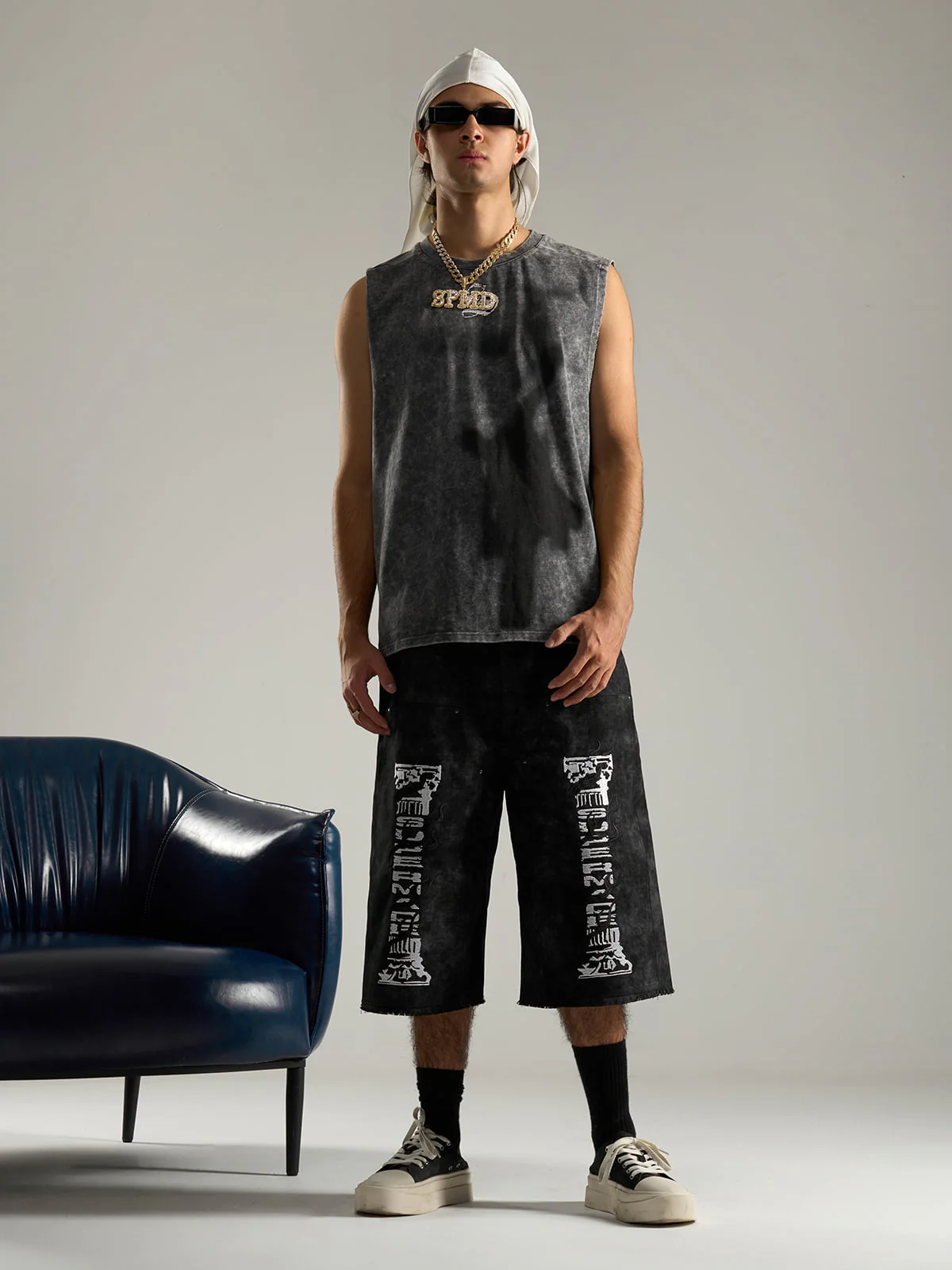 SUPERMADE Roman Column Pattern Embroidered Jeans - Image 6