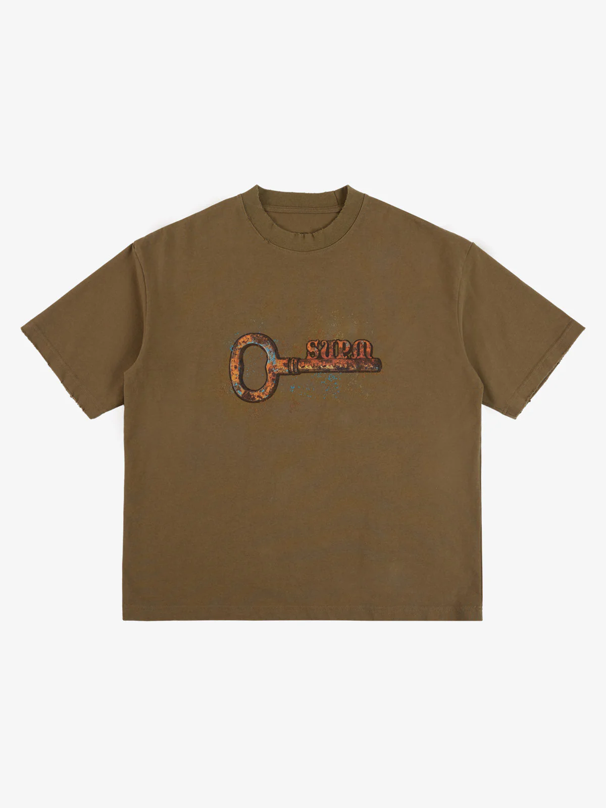 Supermade Rusty Metal Key Print T-Shirt - Image 2