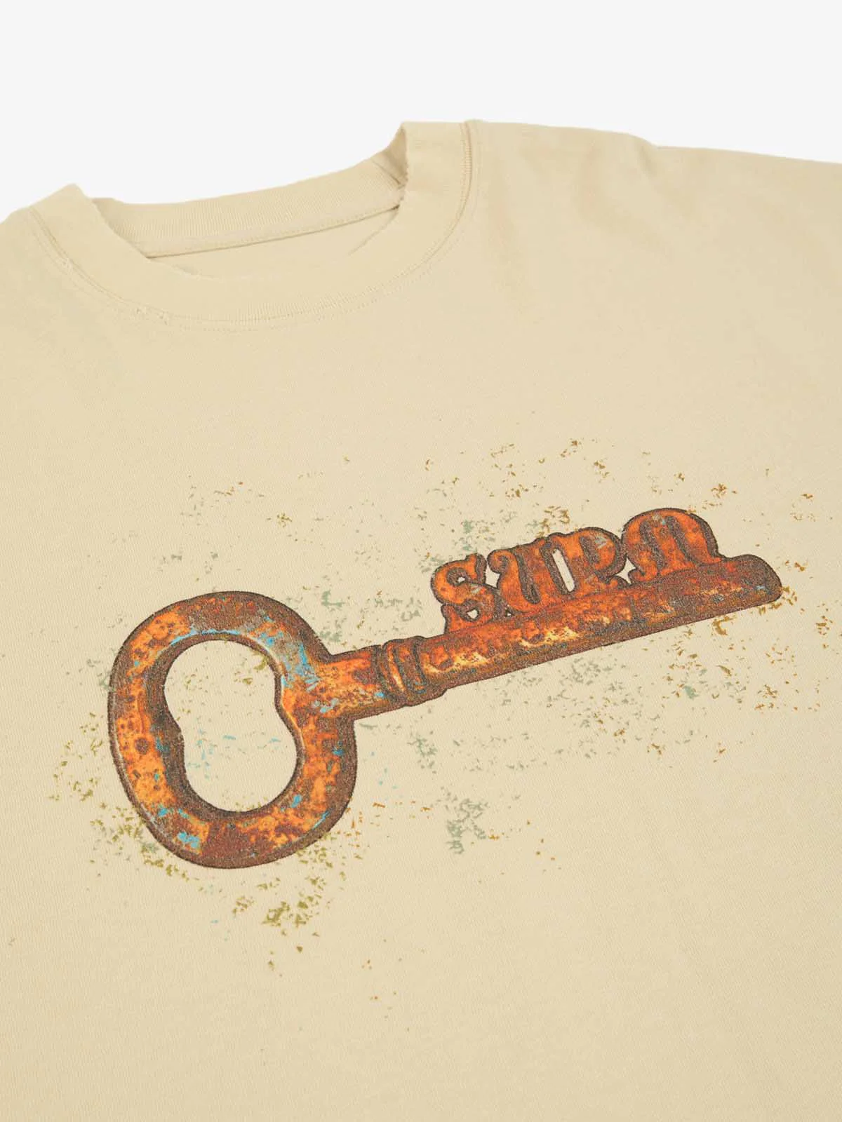 Supermade Rusty Metal Key Print T-Shirt - Image 22