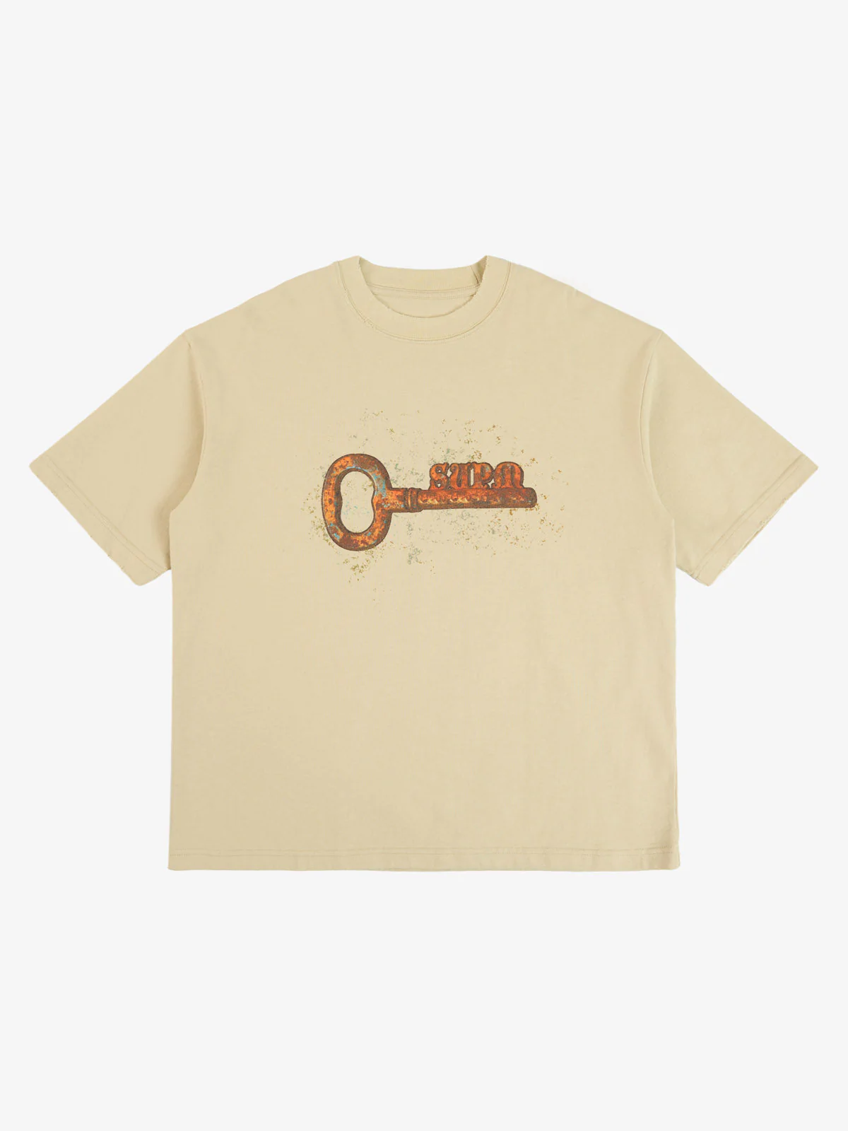 Supermade Rusty Metal Key Print T-Shirt - Image 3