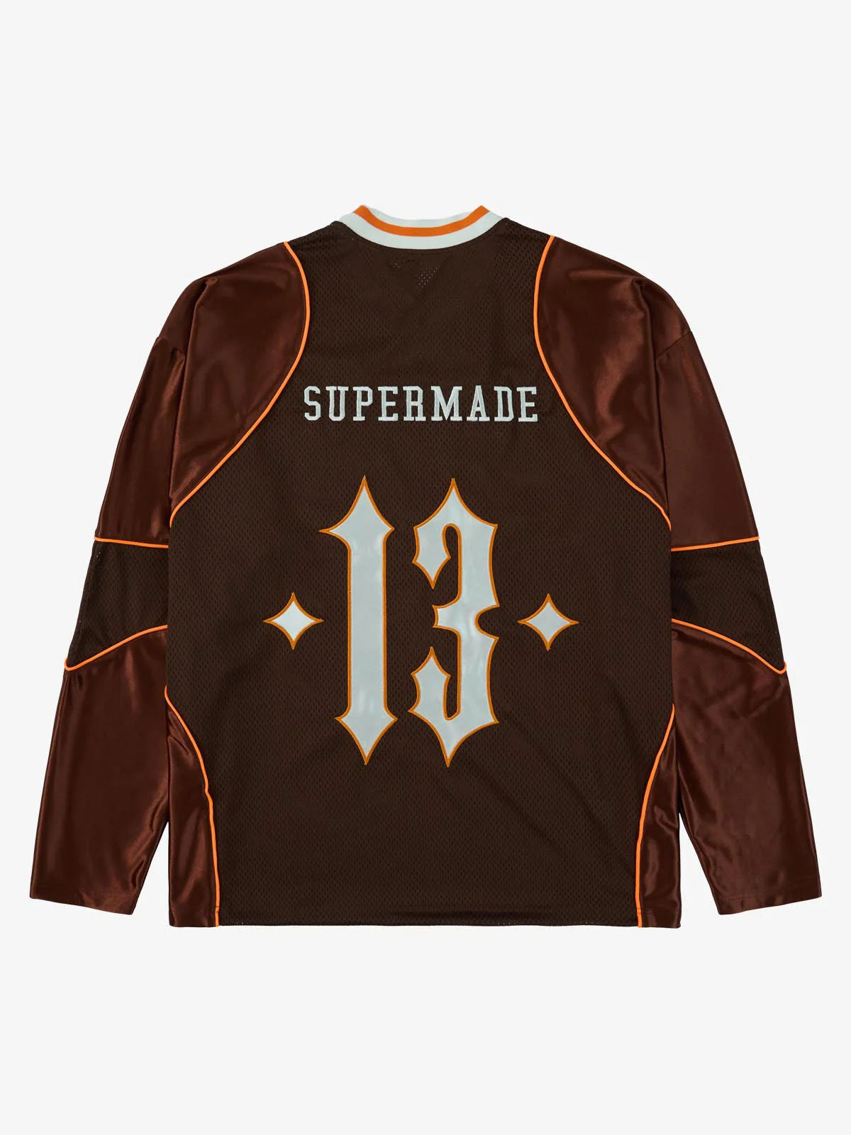 Supermade V-Neck American Gothic Font Satin Mesh Jersey - Image 26