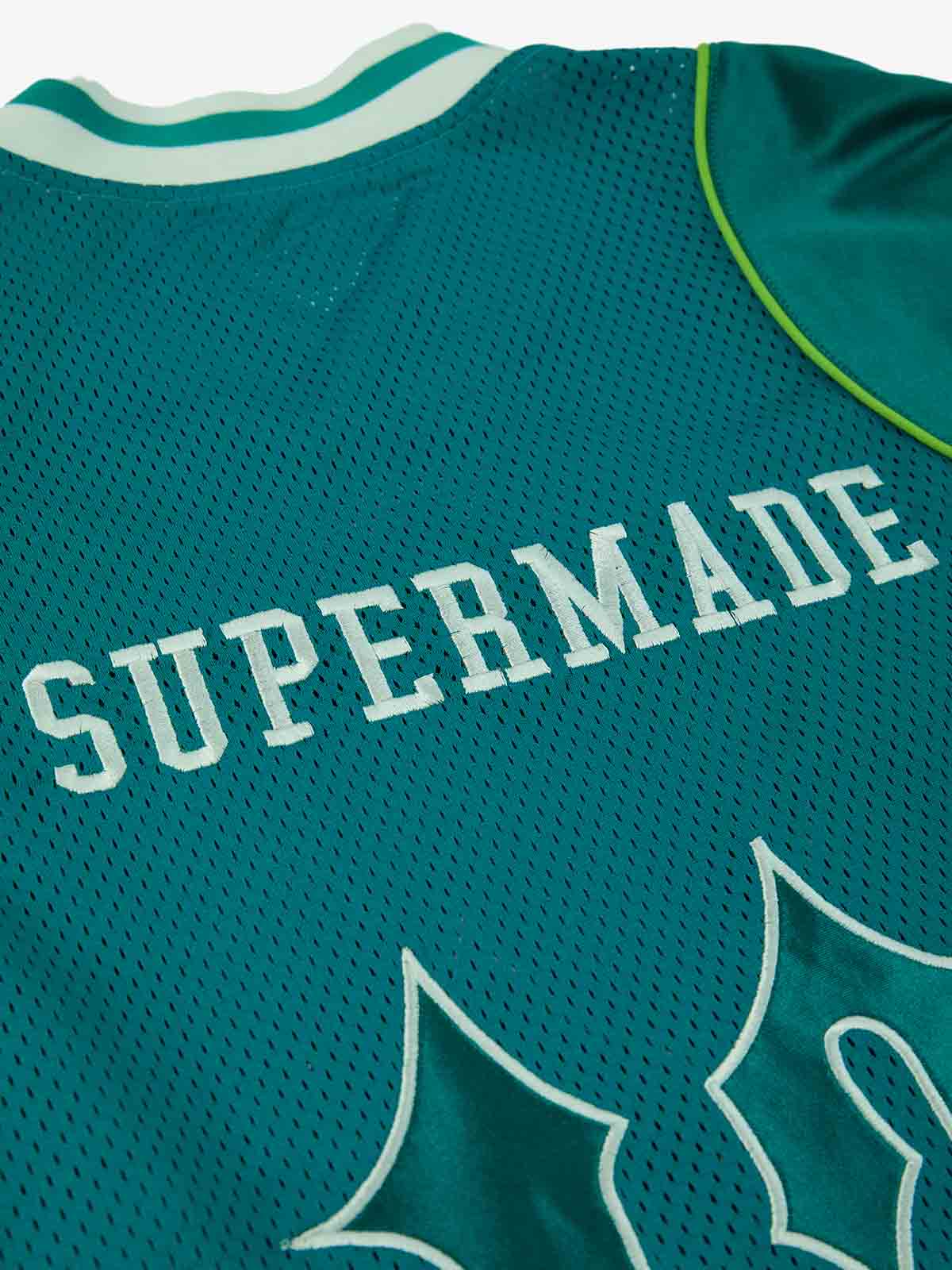 Supermade V-Neck American Gothic Font Satin Mesh Jersey - Image 39
