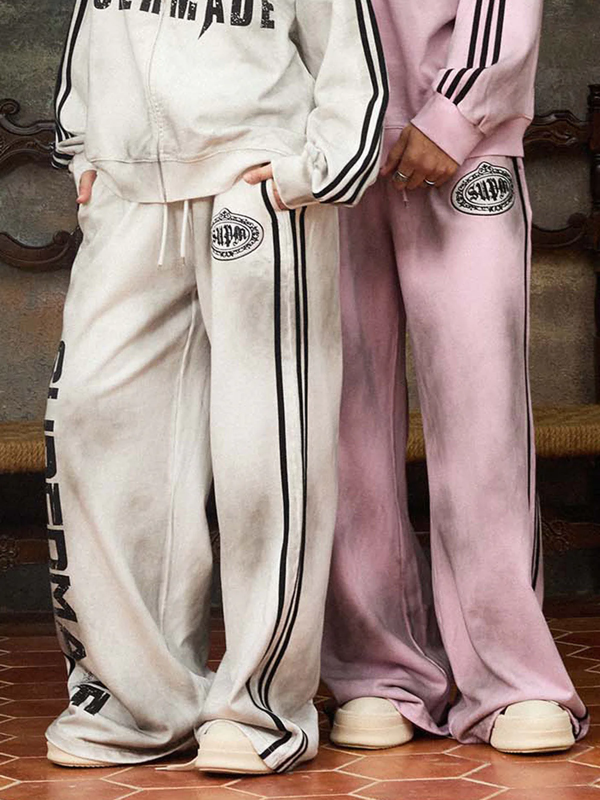 Supermade Vintage Distressed NO.3 Stand Collar Tracksuit - Image 14