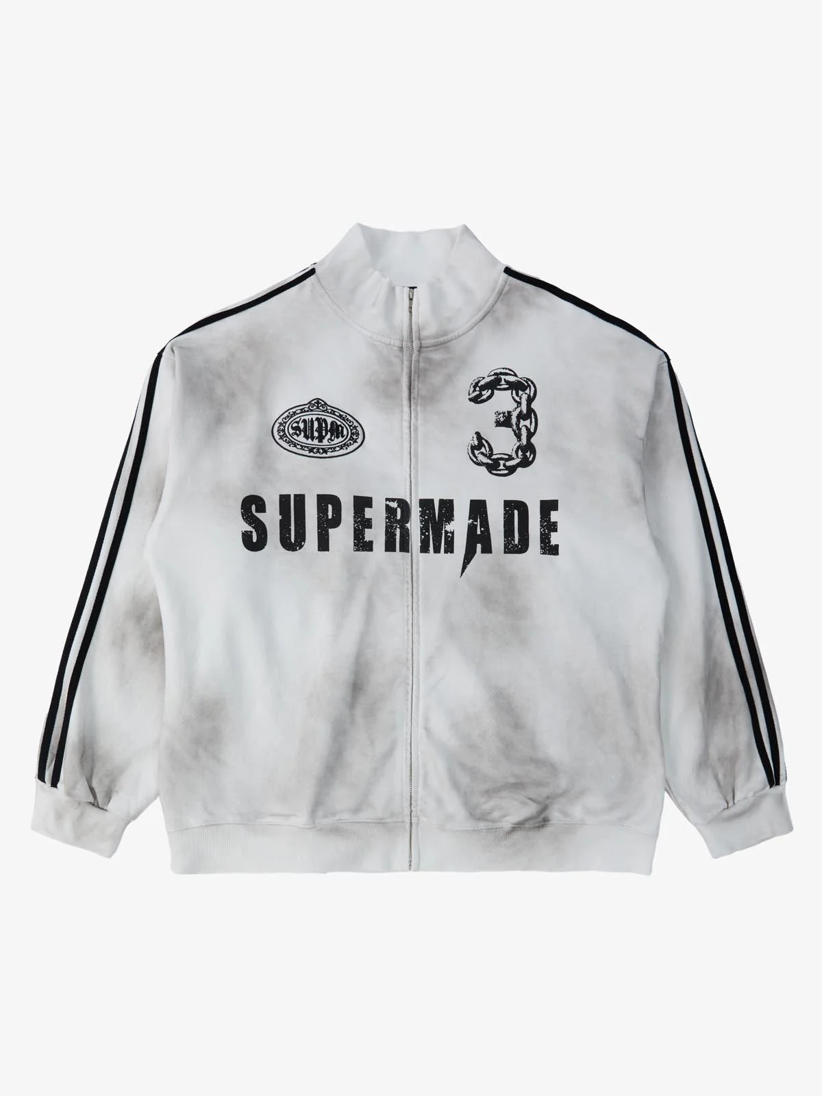 Supermade Vintage Distressed NO.3 Stand Collar Tracksuit - Image 17
