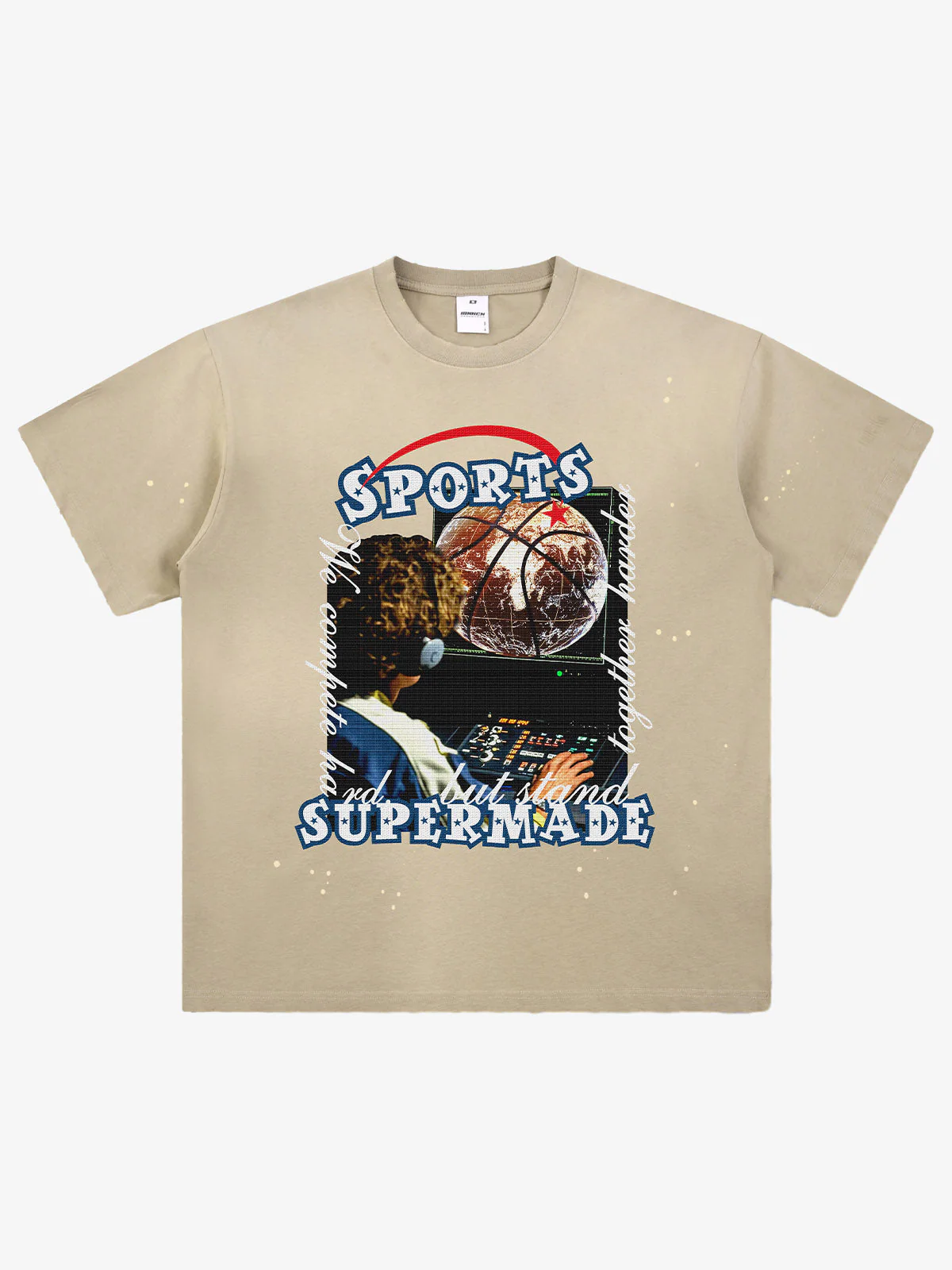 Supermade Vintage Sports Basketball Graphic T-Shirt