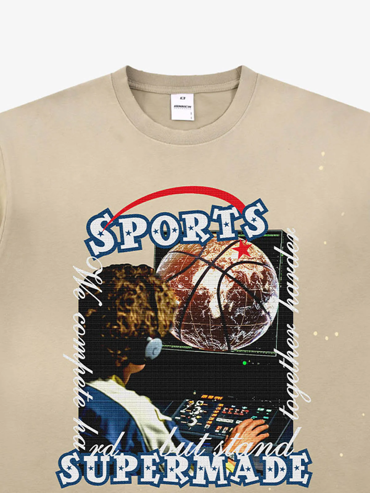 Supermade Vintage Sports Basketball Graphic T-Shirt - Image 3