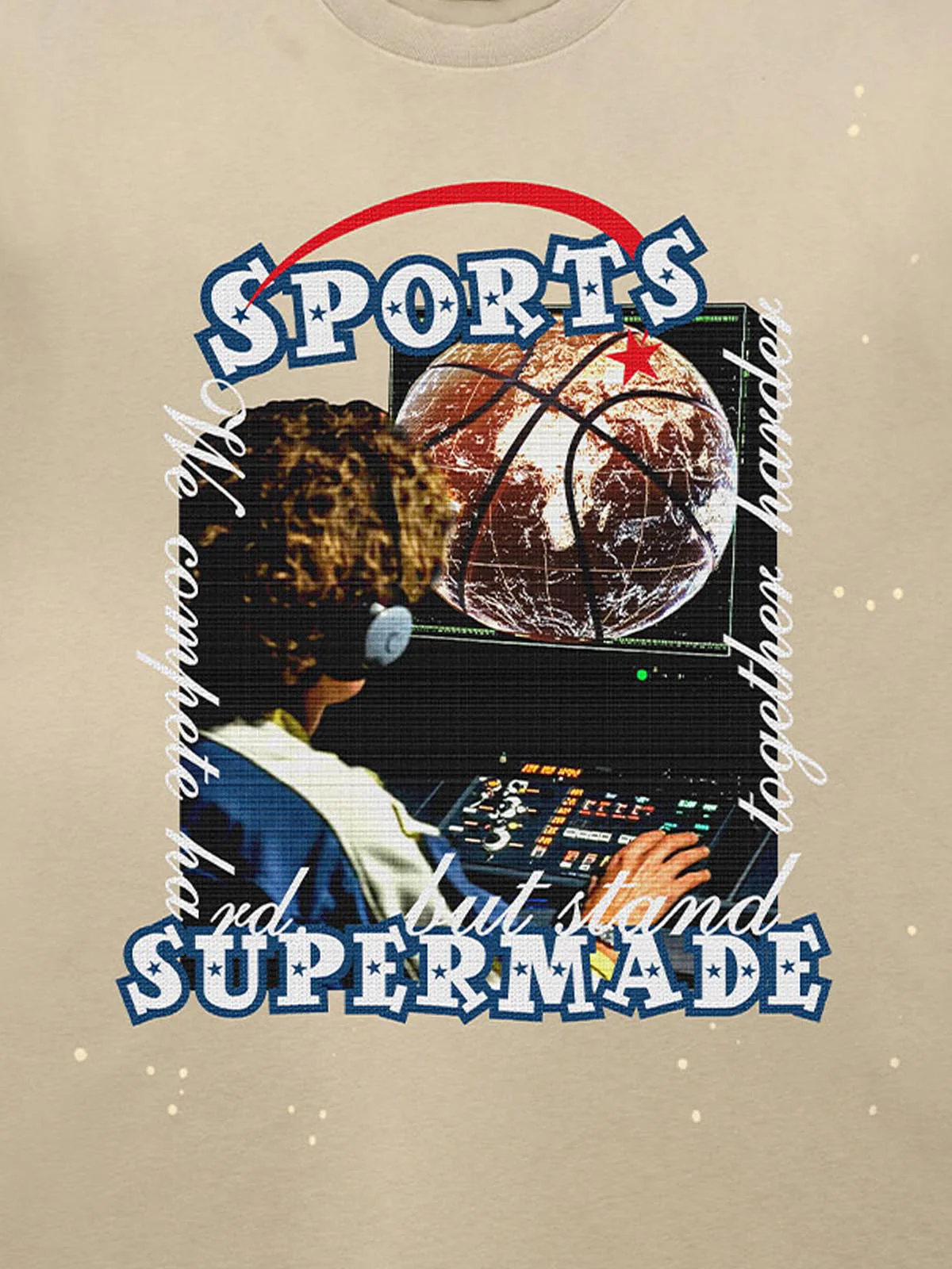 Supermade Vintage Sports Basketball Graphic T-Shirt - Image 4