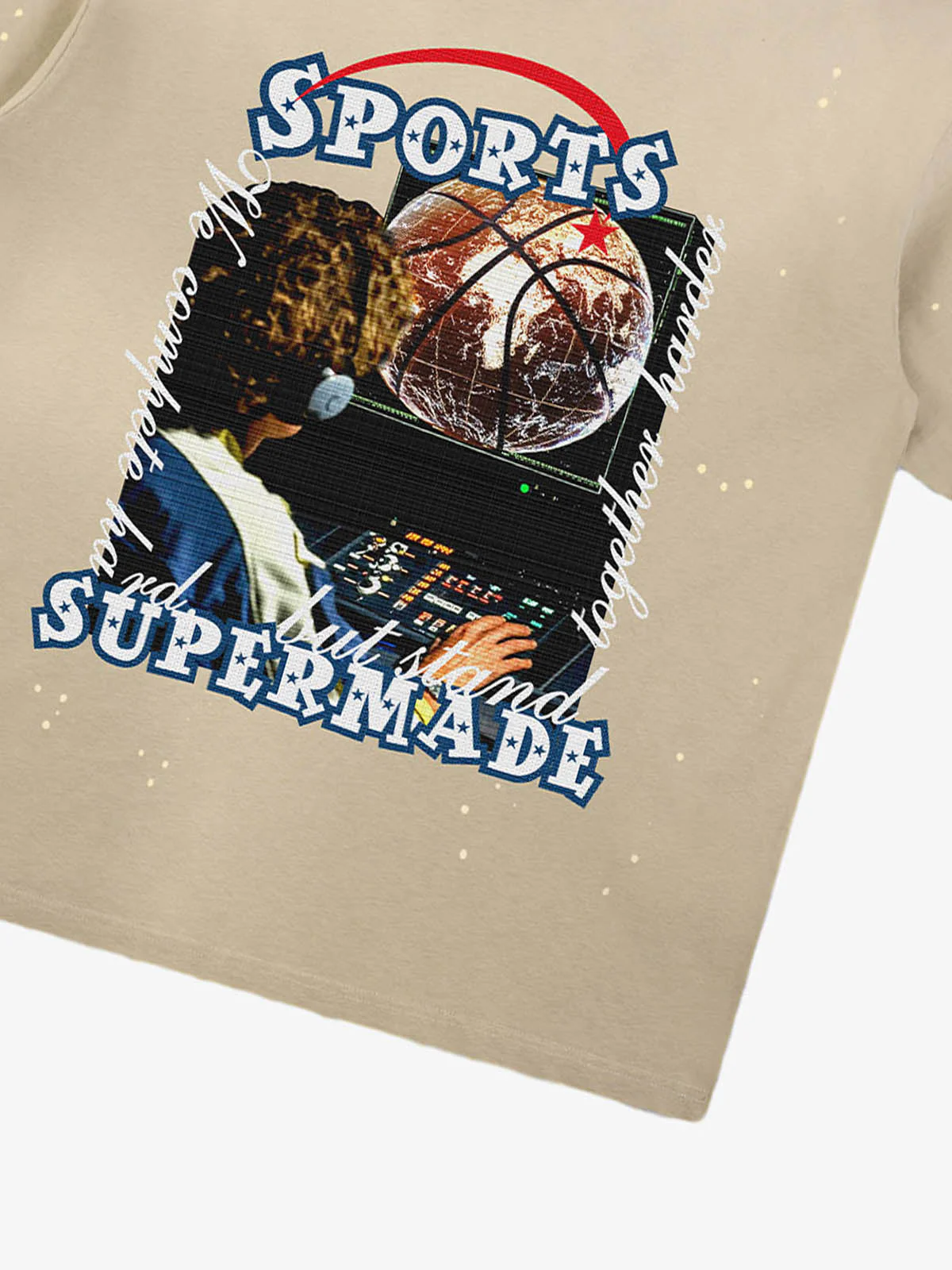 Supermade Vintage Sports Basketball Graphic T-Shirt - Image 6
