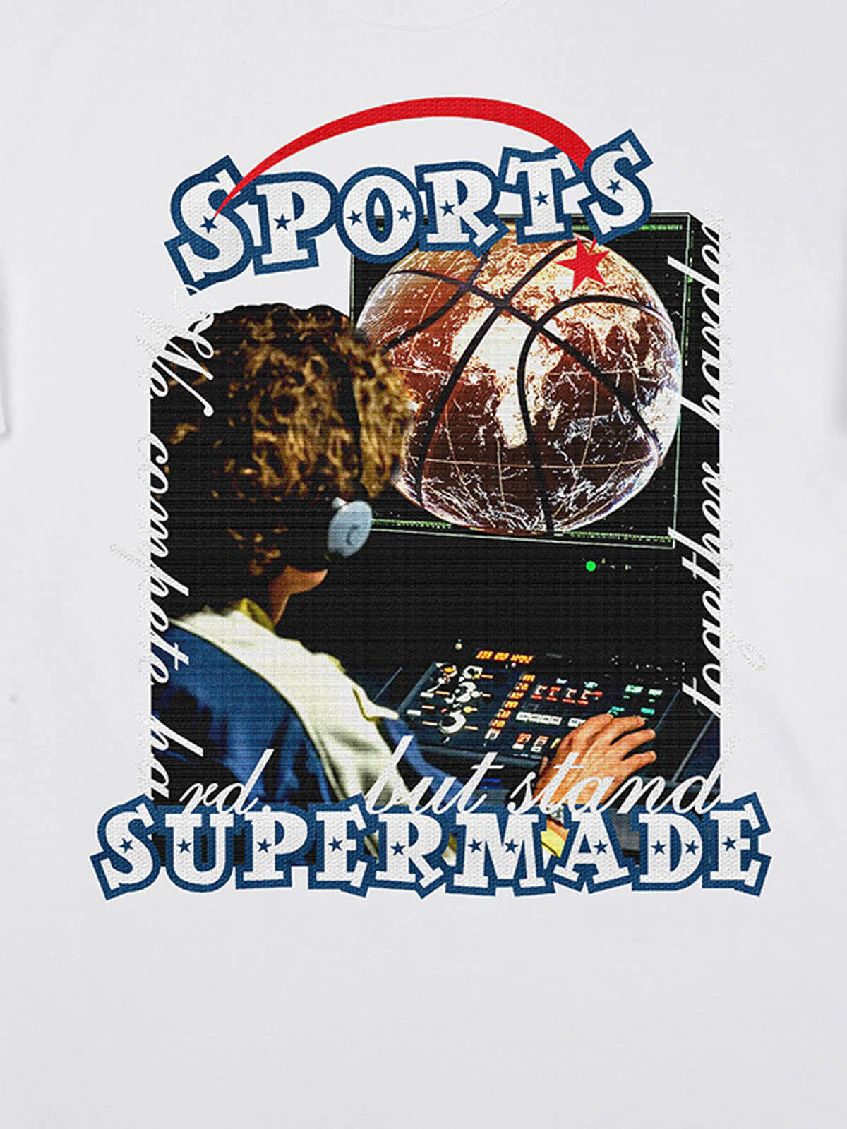 Supermade Vintage Sports Basketball Graphic T-Shirt - Image 8