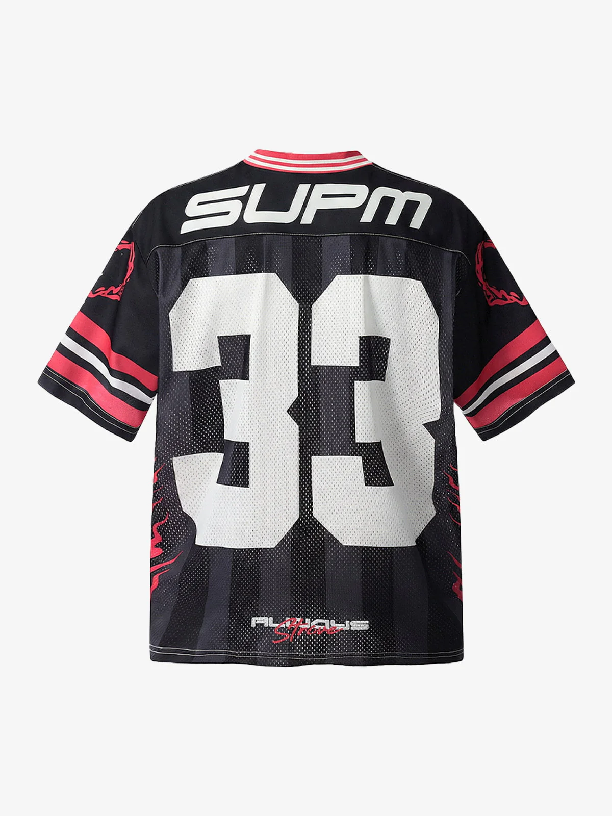 SUPM “33” Y2K Graphic Mesh Jersey T-Shirt - Image 6