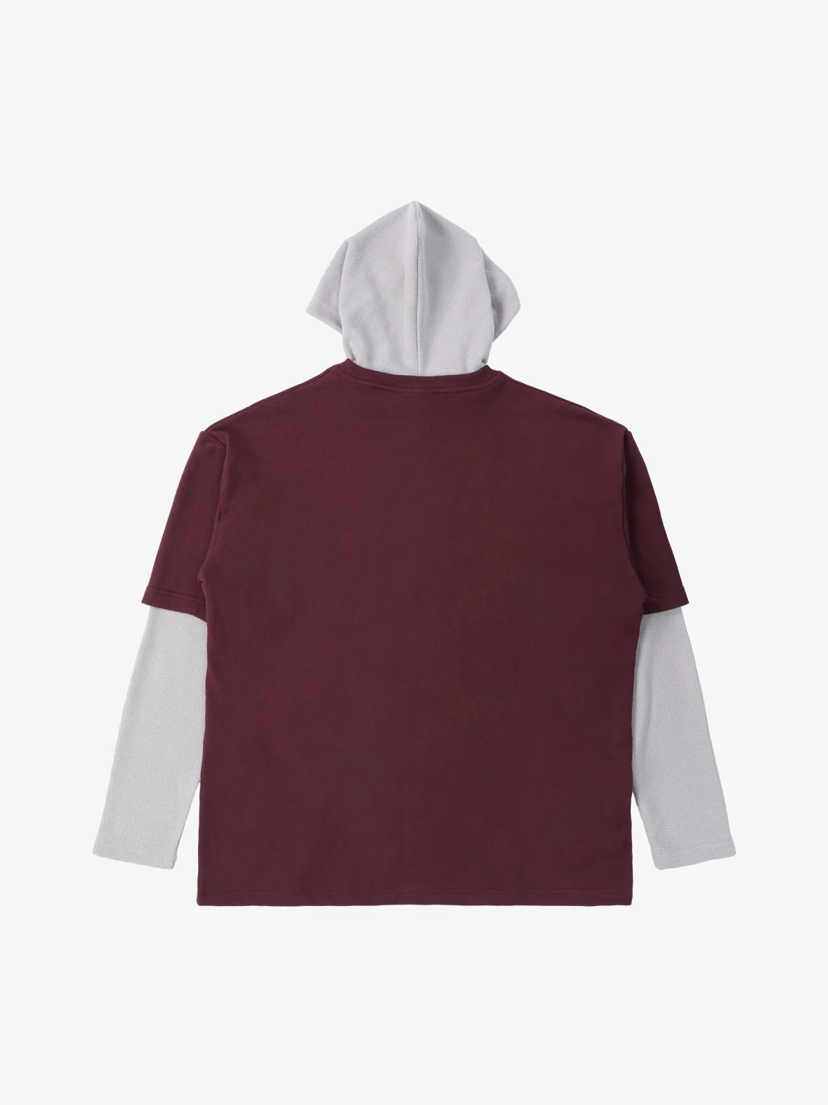 Original Print Faux Two-Piece Hooded Long-Sleeve T-Shirt - Image 7