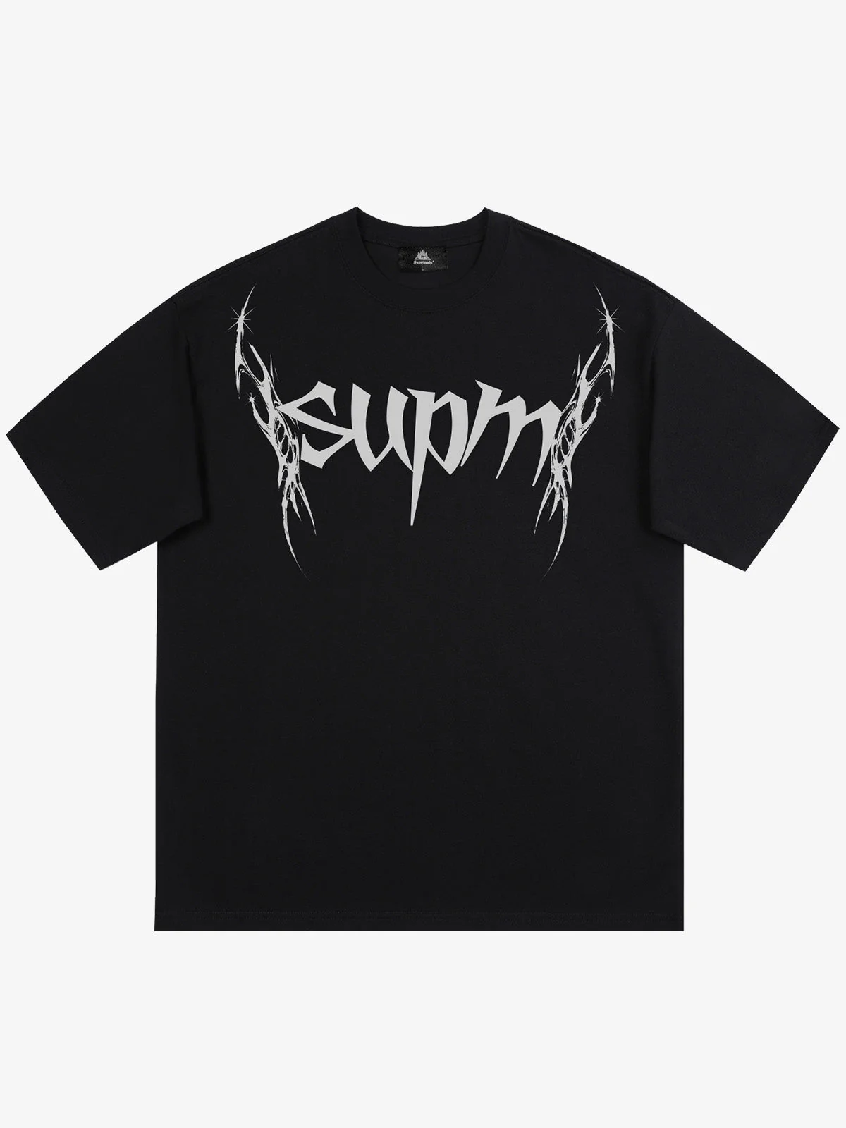SUPM Gothic Sharp Letter Graphic T-Shirt