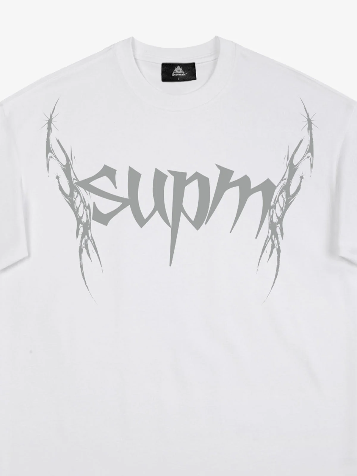 SUPM Gothic Sharp Letter Graphic T-Shirt - Image 21