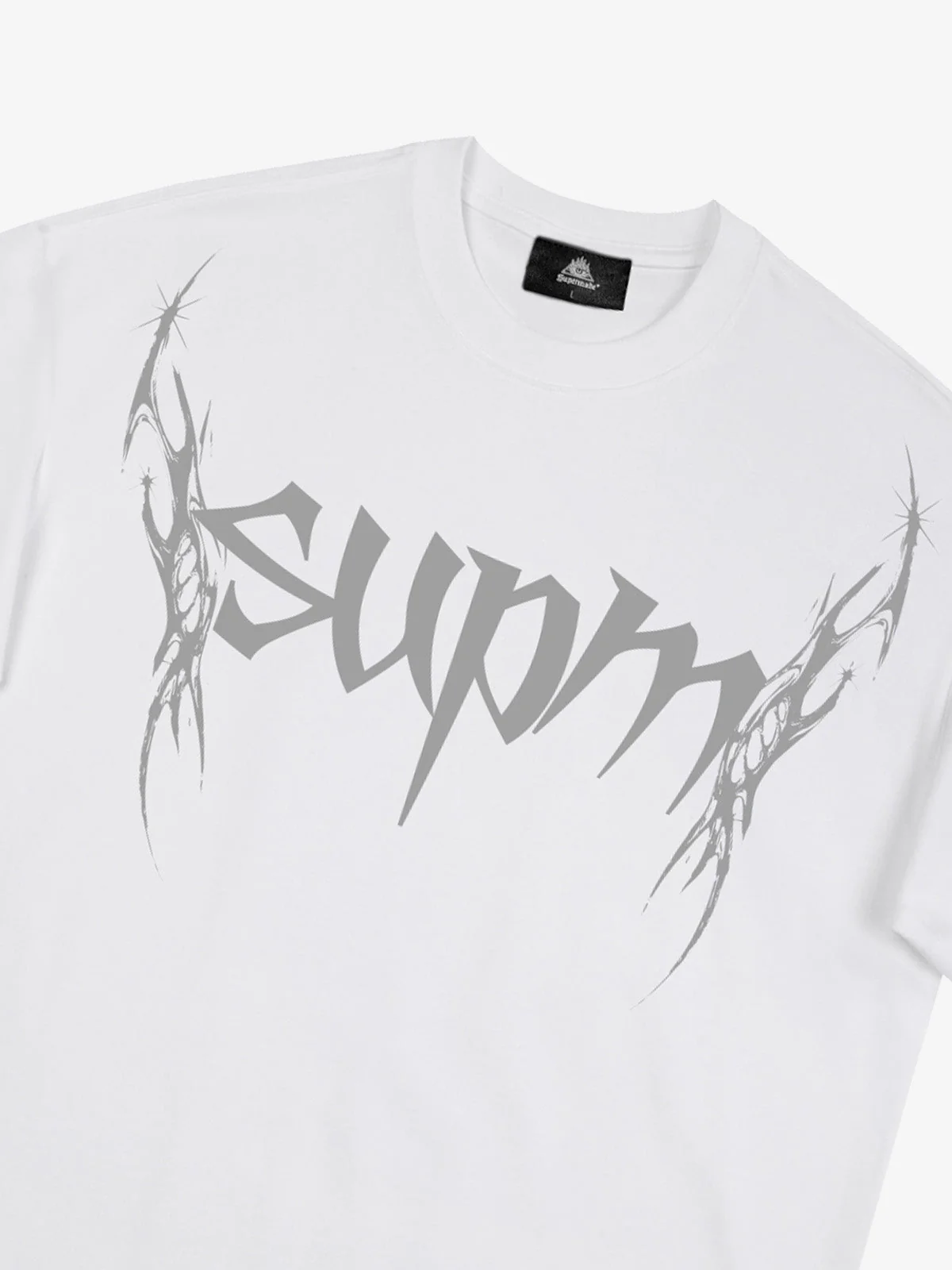 SUPM Gothic Sharp Letter Graphic T-Shirt - Image 22