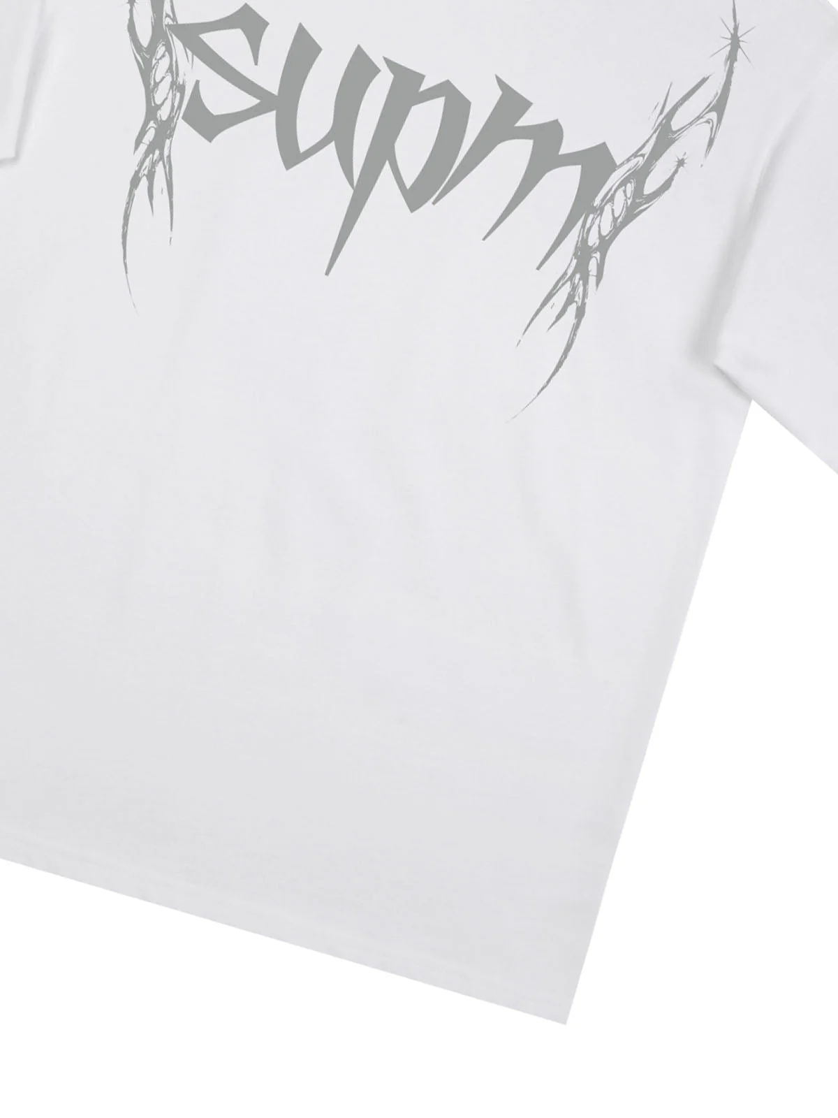SUPM Gothic Sharp Letter Graphic T-Shirt - Image 23
