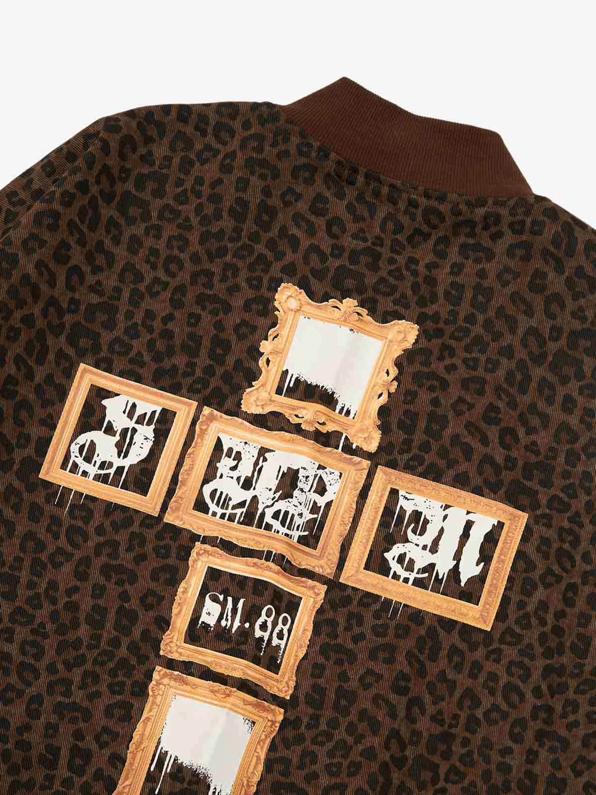 SUPM Letter Graffiti Cross Frame Leopard Print Set - Image 13