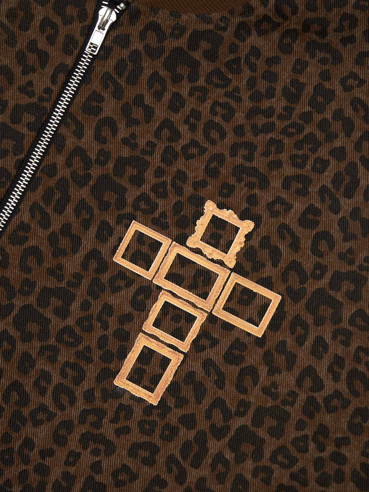 SUPM Letter Graffiti Cross Frame Leopard Print Set - Image 14