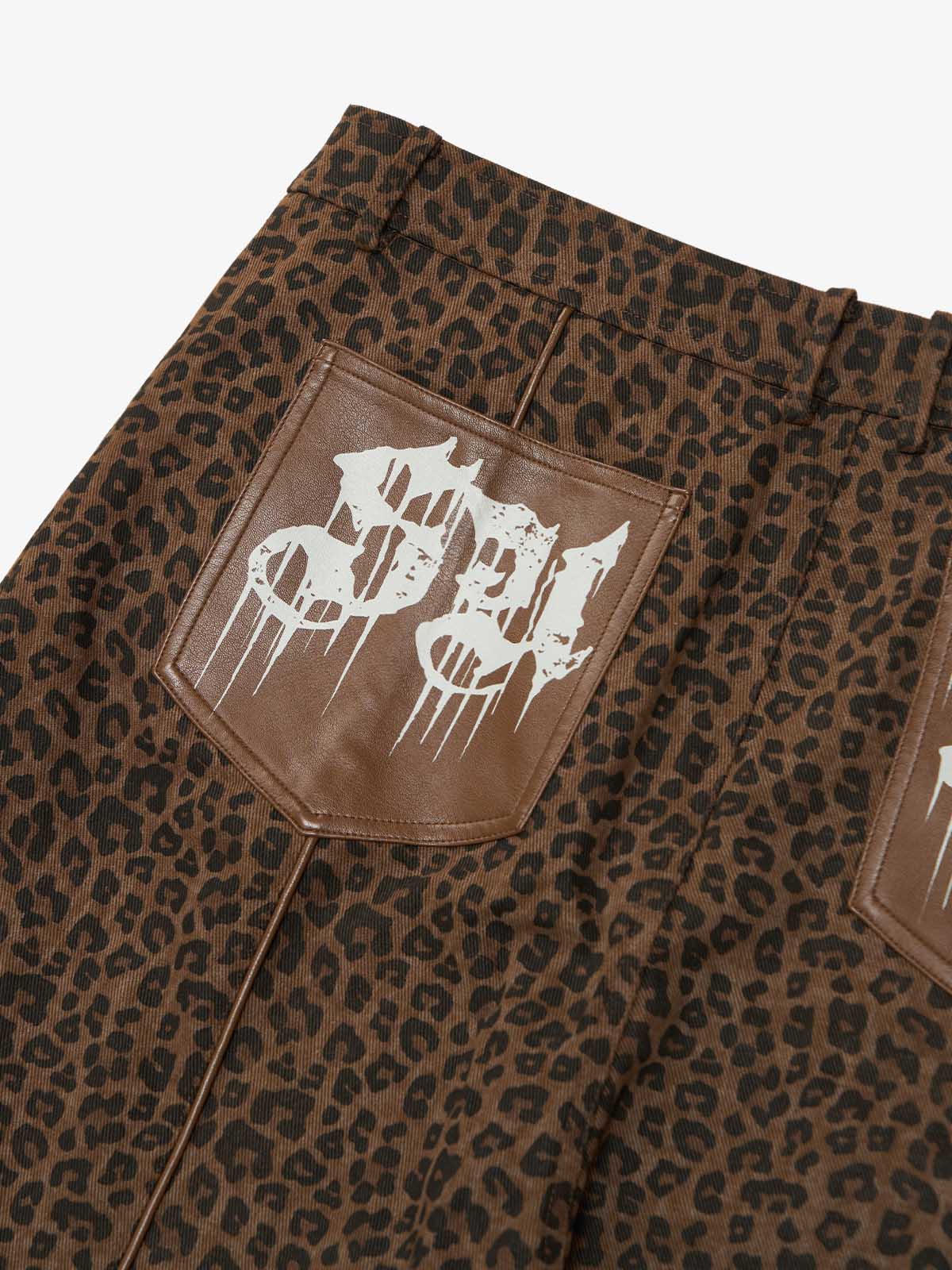 SUPM Letter Graffiti Cross Frame Leopard Print Set - Image 18